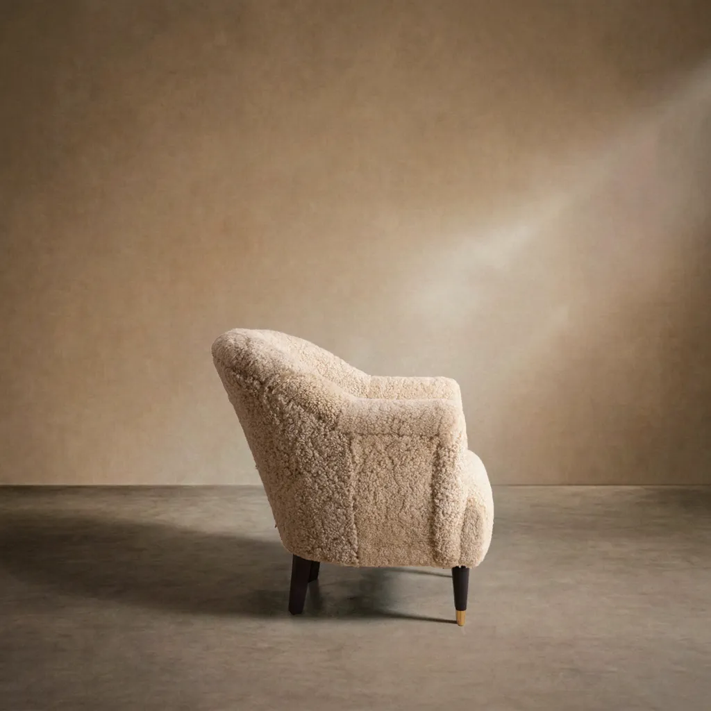 The 'Milo' Sheep Wool Armchair photo furniture
