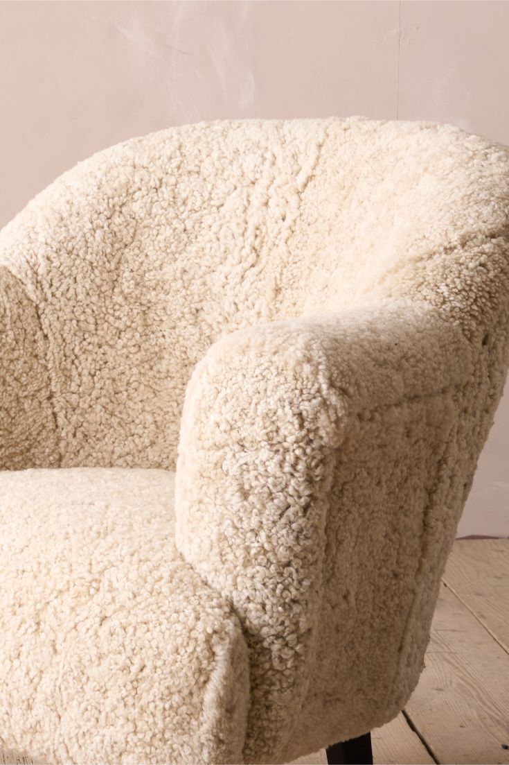 The 'Milo' Sheep Wool Armchair photo vinterior