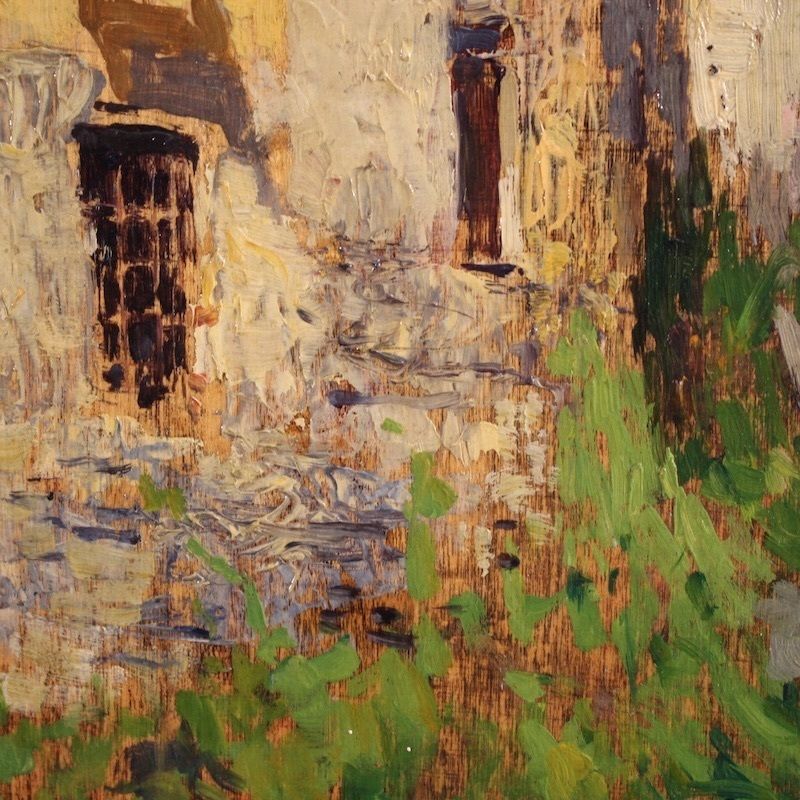 1600.0 Peinture italienne de paysage, vue de maisons, XXe siècle photo