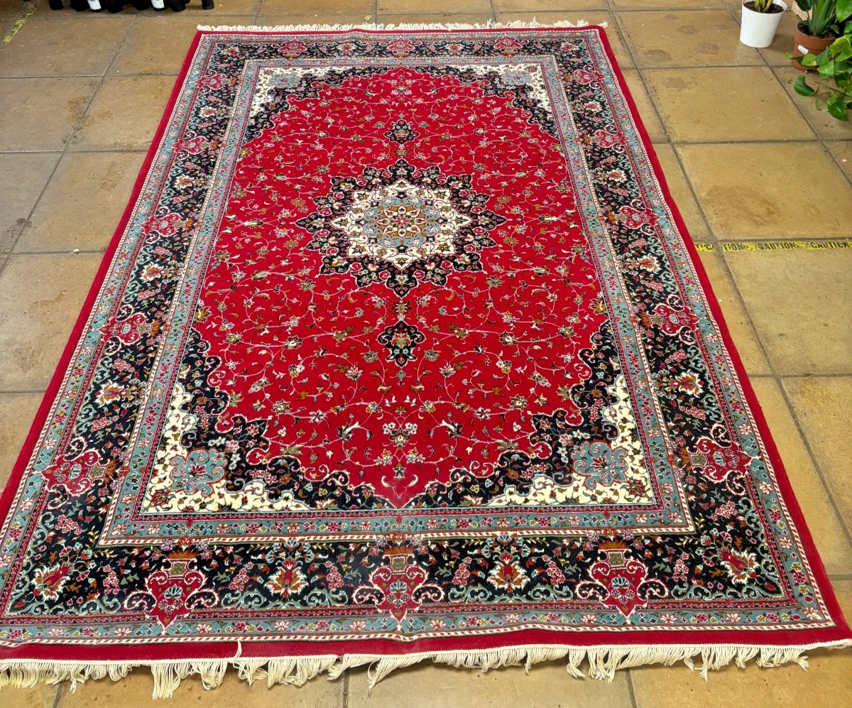 1990's Handmade Hand Knotted Shahin Large Rug