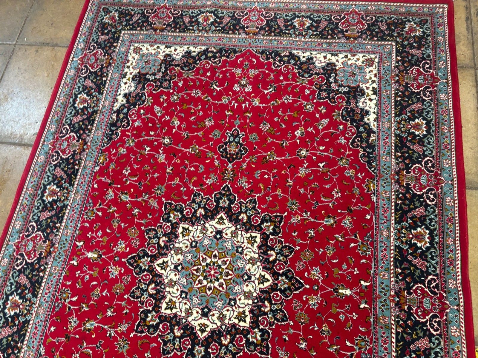 1990's Handmade Hand Knotted Shahin Large Rug photo Textiles