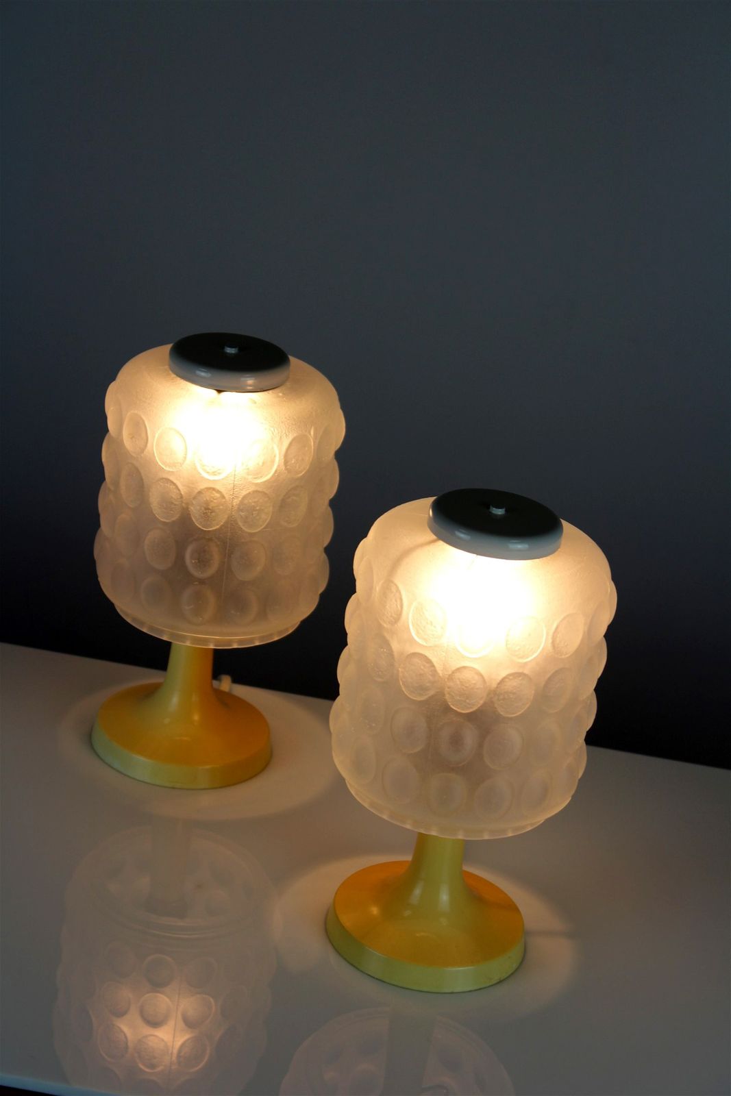photo for sale Pair Of Space Age Table Lamps By Elektroinstala Děčín, Czechoslovakia, 1970s