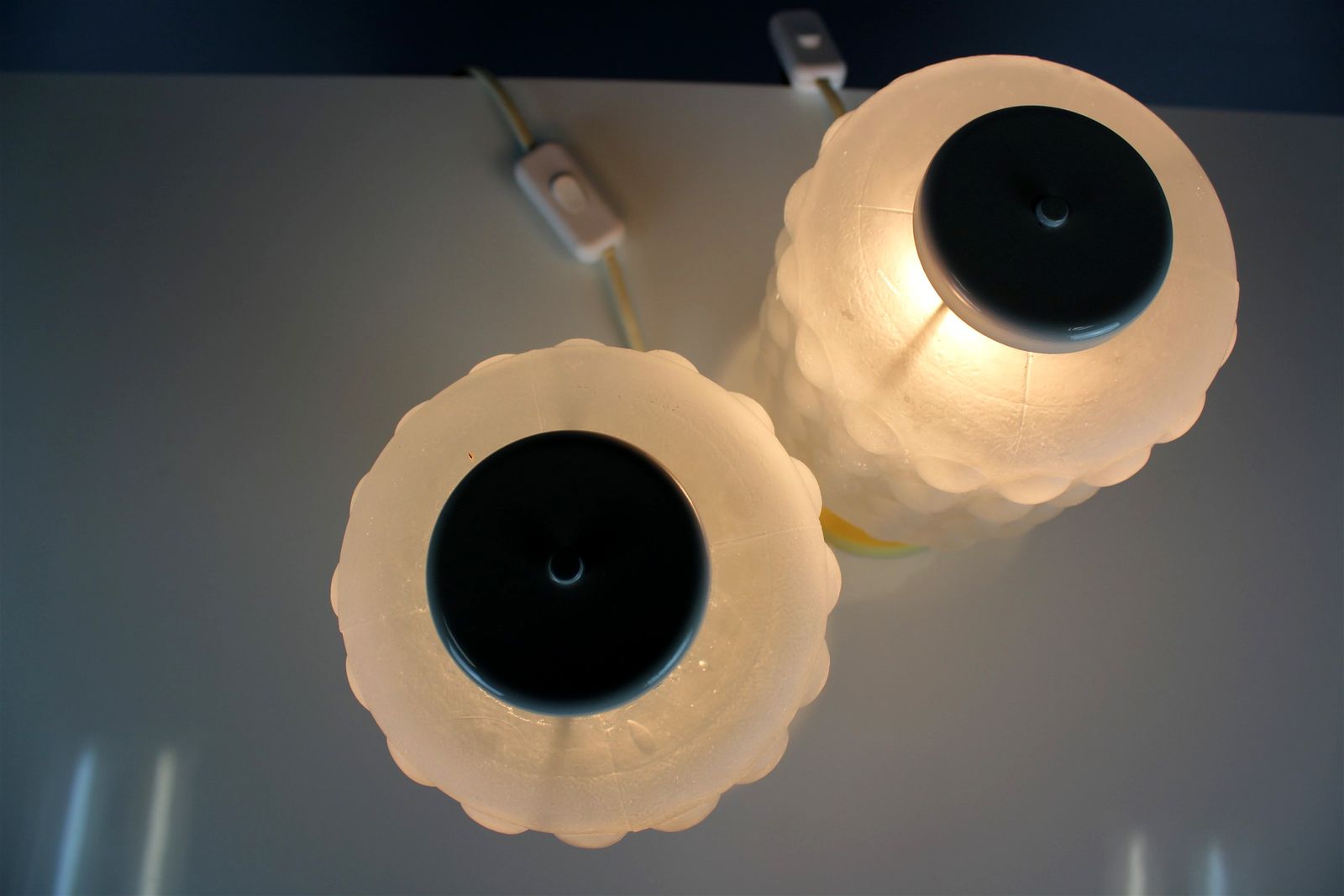 Lighting Pair Of Space Age Table Lamps By Elektroinstala Děčín, Czechoslovakia, 1970s photo