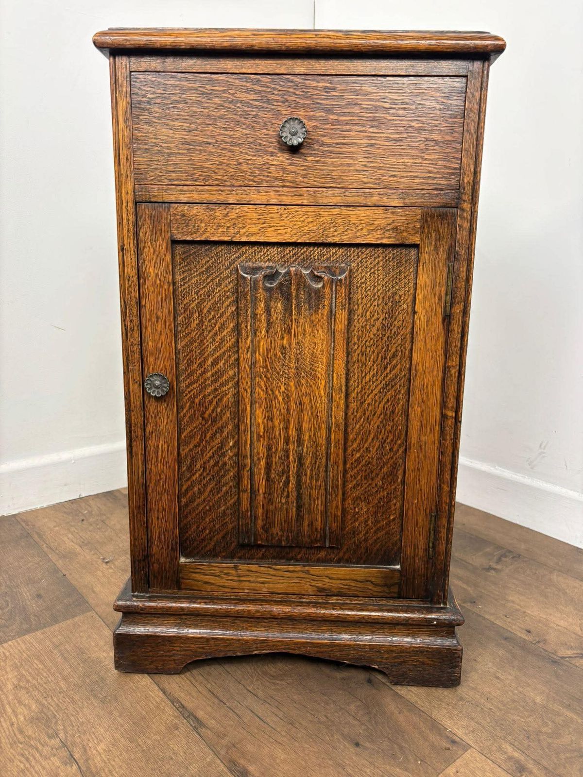 photo furniture Vintage Oak Bedside Cabinet, Late 20th Century