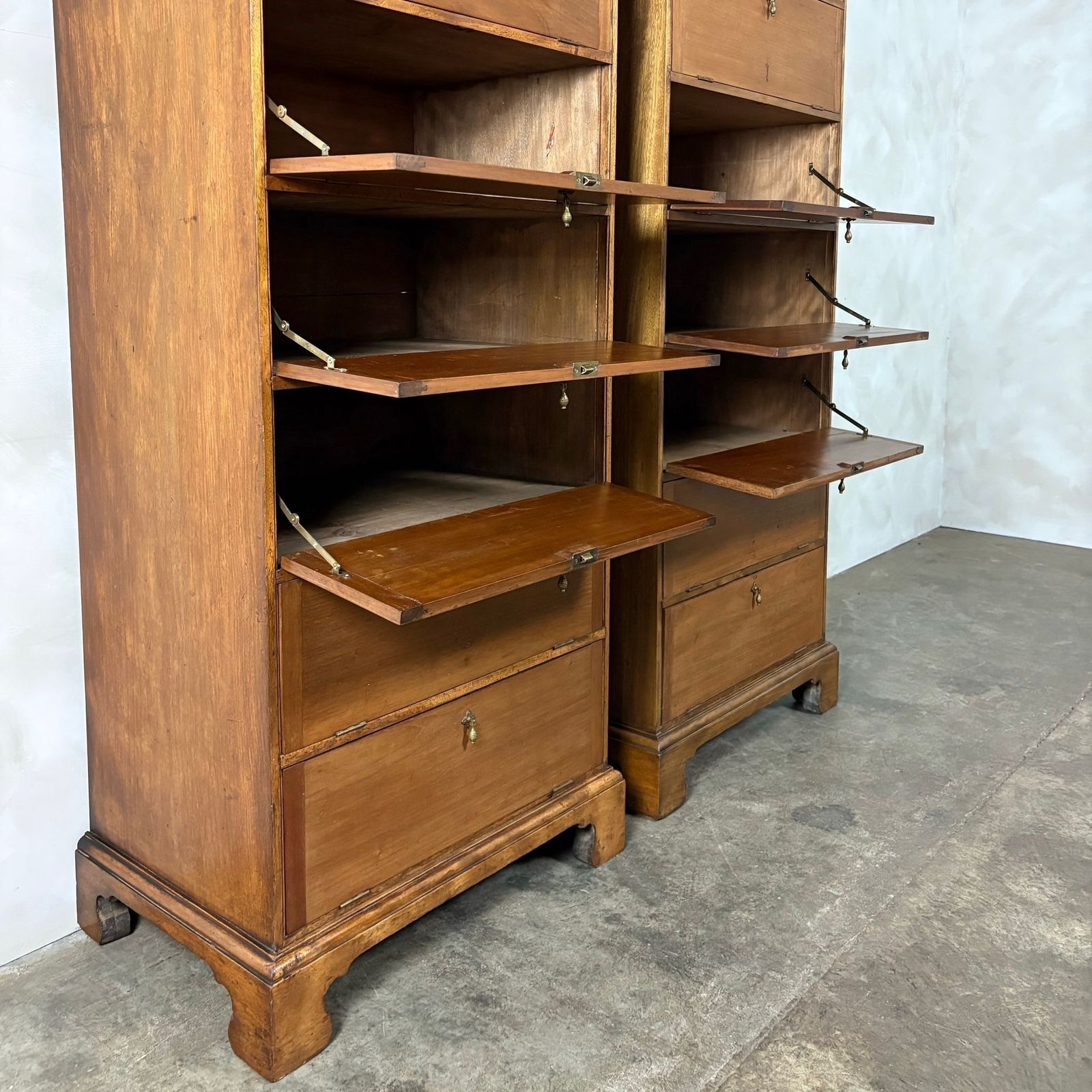 Pair Of Antique Tall Cabinets/Bookcases/Haberdashery Storage Drawers photo 4995.0