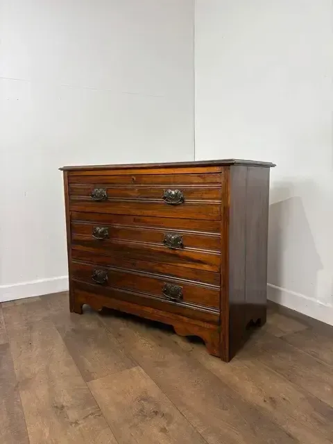 Edwardian Satinwood Chest Of Three Drawers
