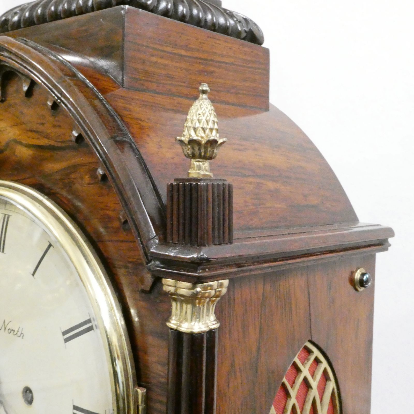 3950.0 William IV Rosewood Gothic Revival Bracket Clock By Barber & North Of York photo