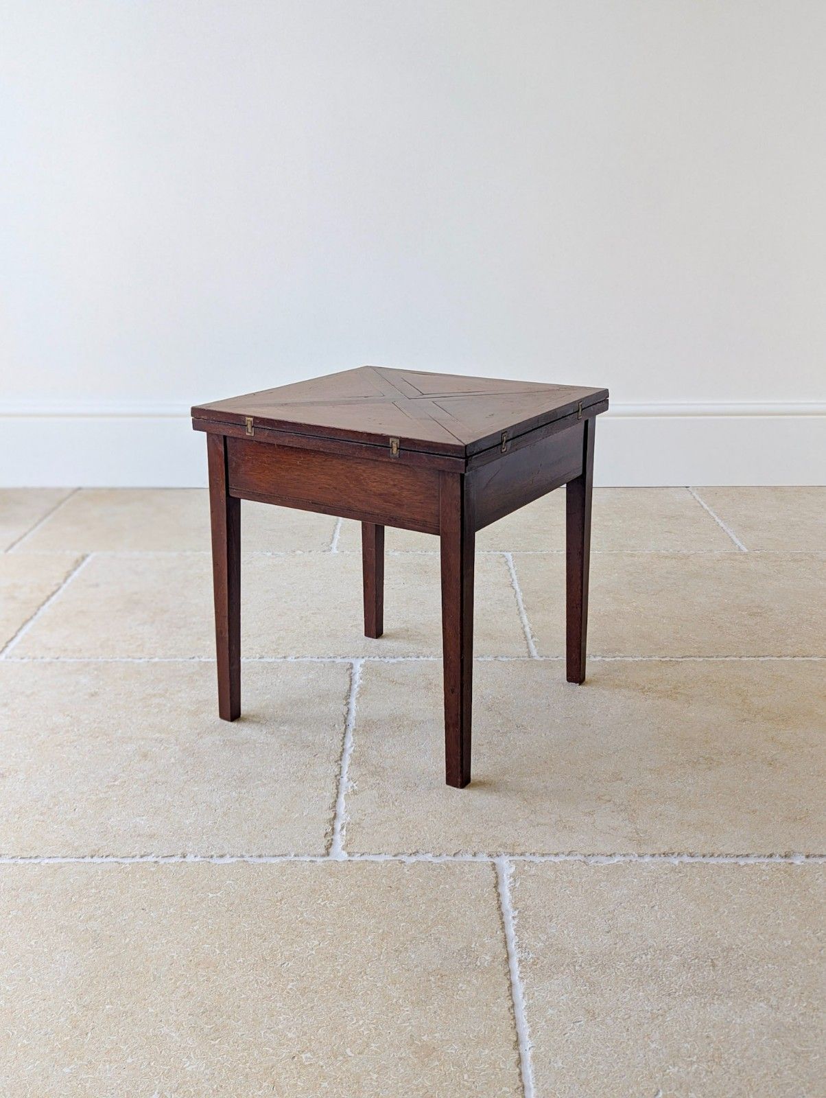 Antique Edwardian Mahogany Diminutive Envelope Card Table C.1910 photo furniture
