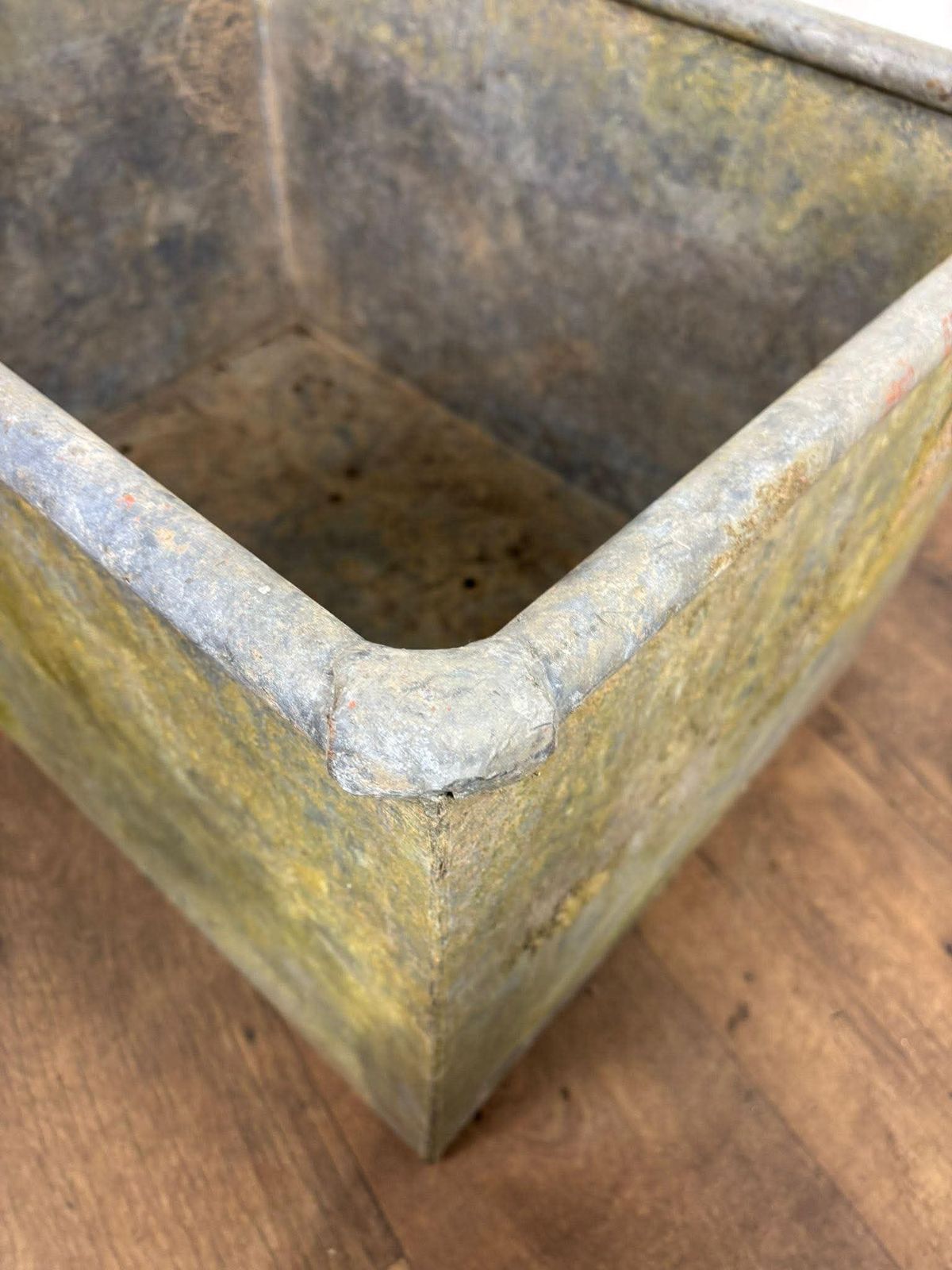 Vintage Galvanised Planter, Mid 20th Century photo 149.0