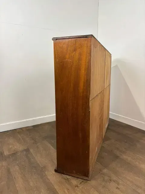 Furniture Mid Century Teak Glazed Bookcase photo