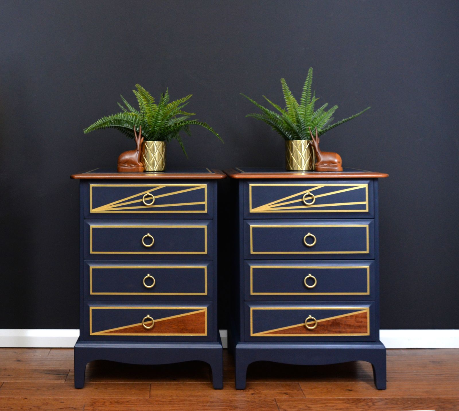 Stag Minstrel Bedside Drawers, Chest Of Drawers, Night Stands