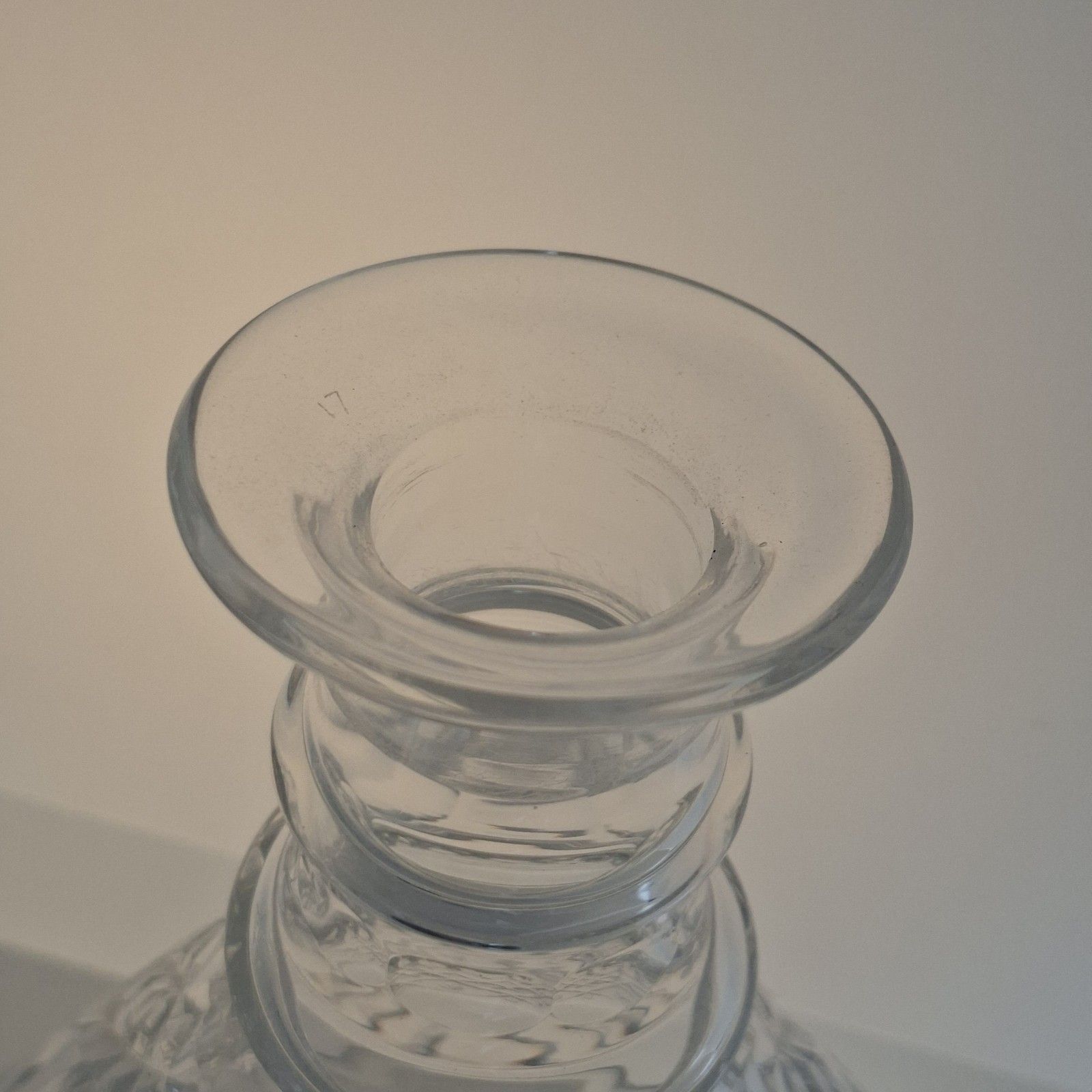 Pair Of Stuart Crystal Decanters Conical Cut Glass Vintage photo vinterior