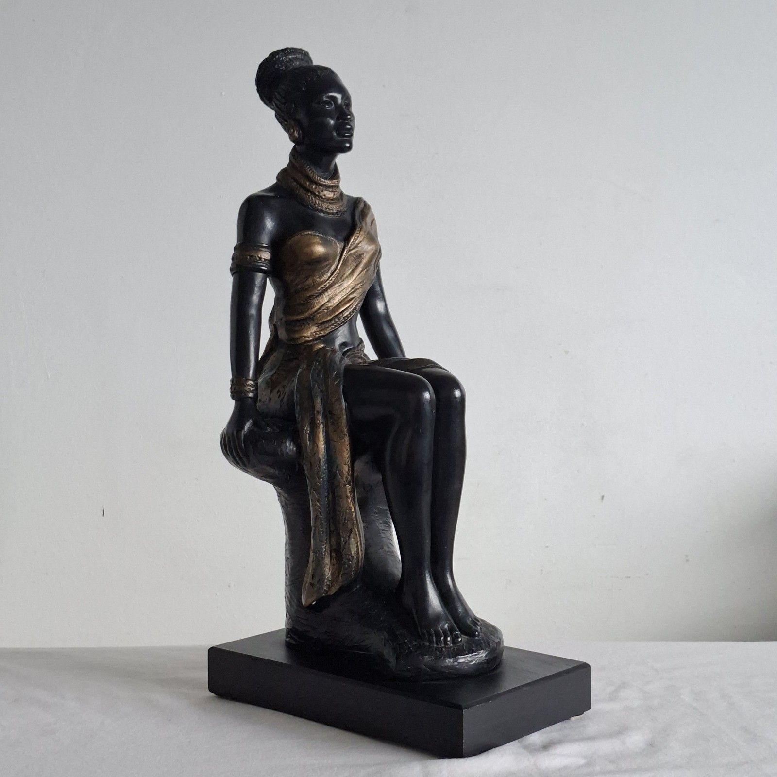 Alice Heath Austin Sculpture Statue Pride African Woman Ecila Large Vintage 1996 photo furniture