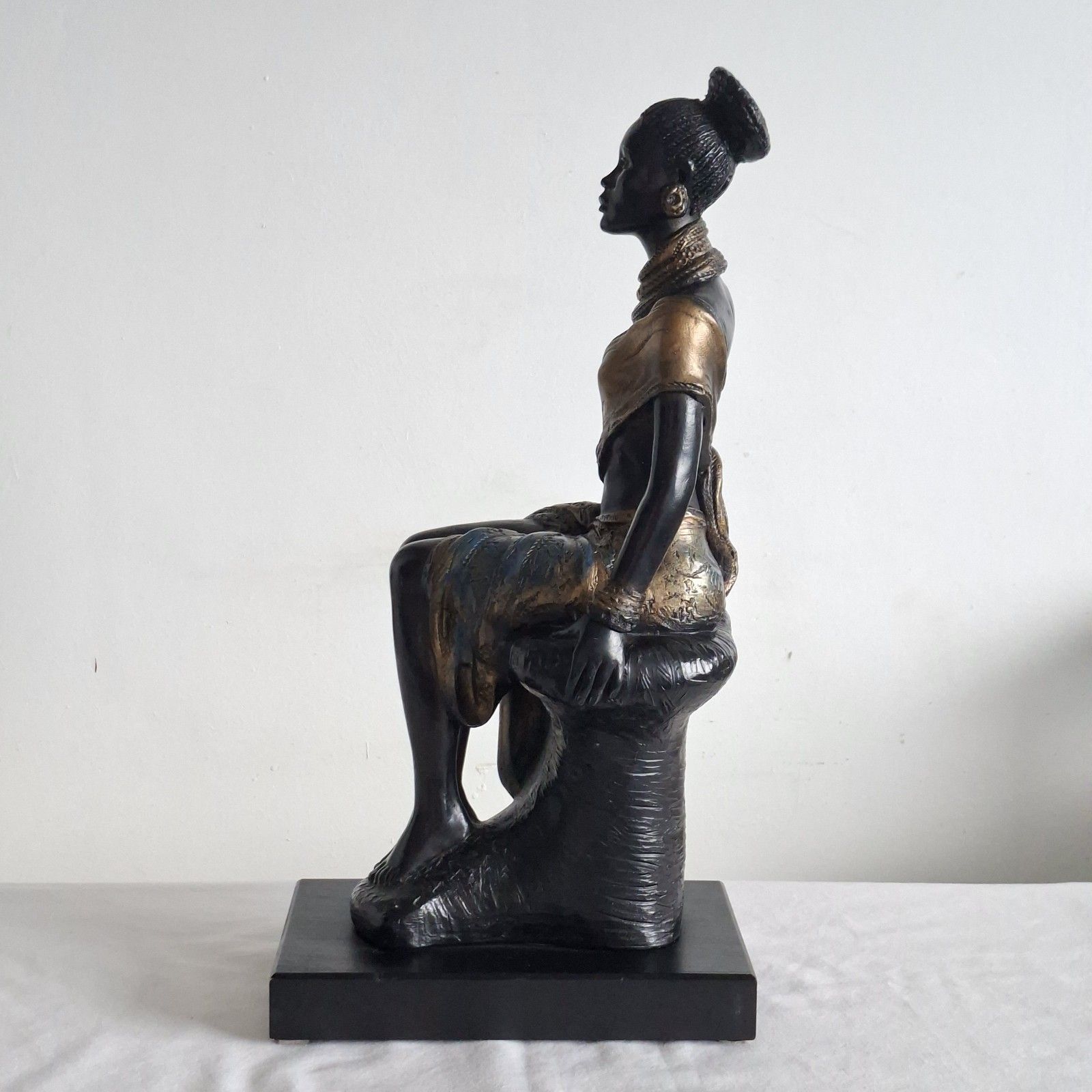 Alice Heath Austin Sculpture Statue Pride African Woman Ecila Large Vintage 1996 photo Art