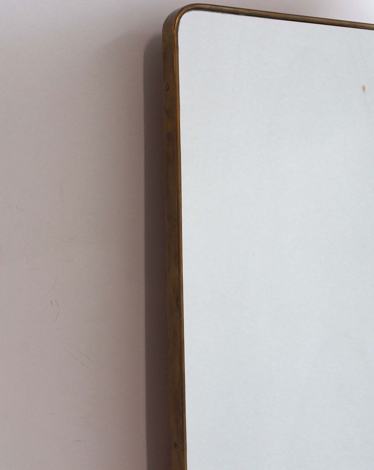 Vintage Italian Wall Mirror With Brass Frame (Circa 1960s)   Large photo 2640.0
