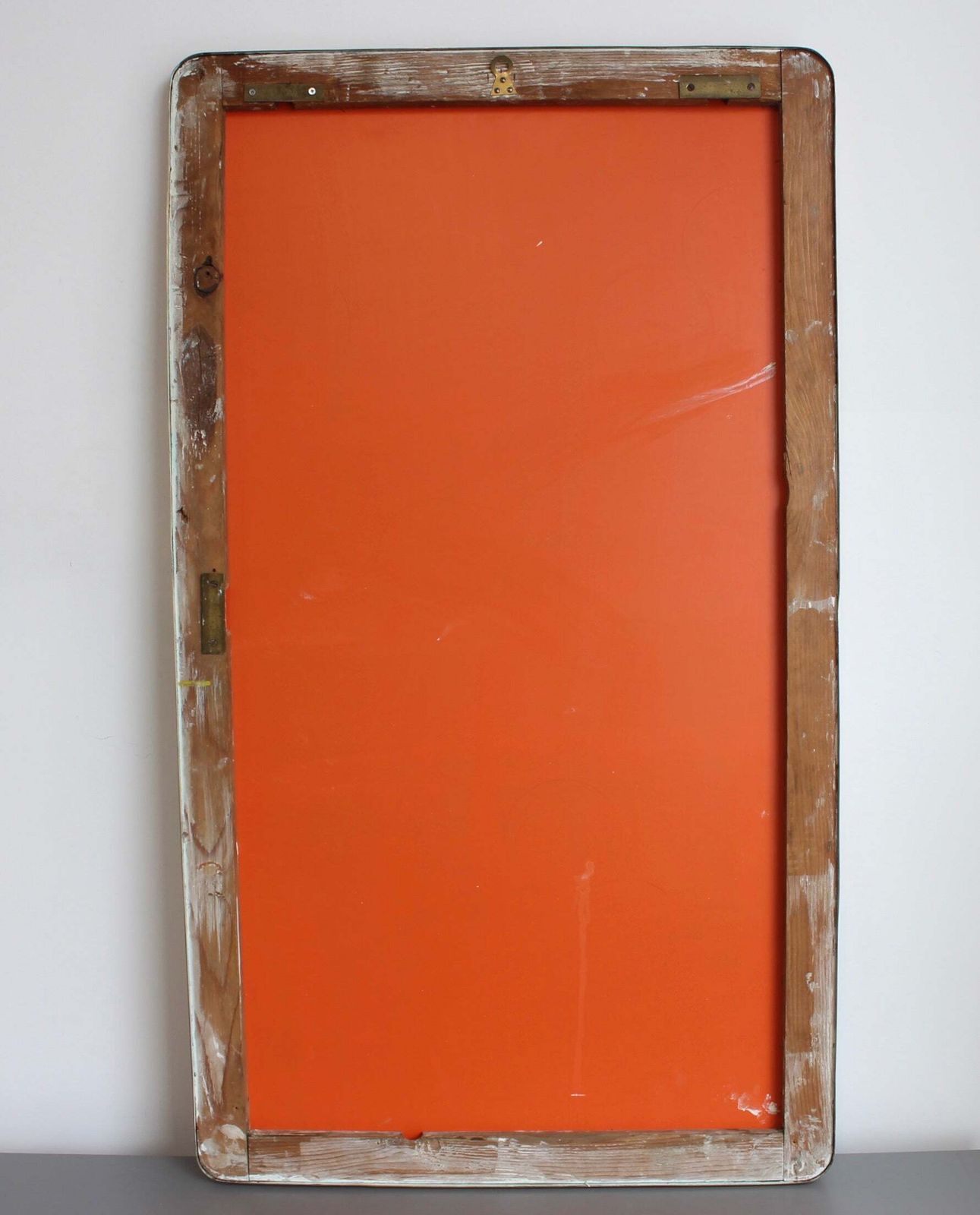 photo for sale Vintage Italian Wall Mirror With Brass Frame (Circa 1960s)   Large
