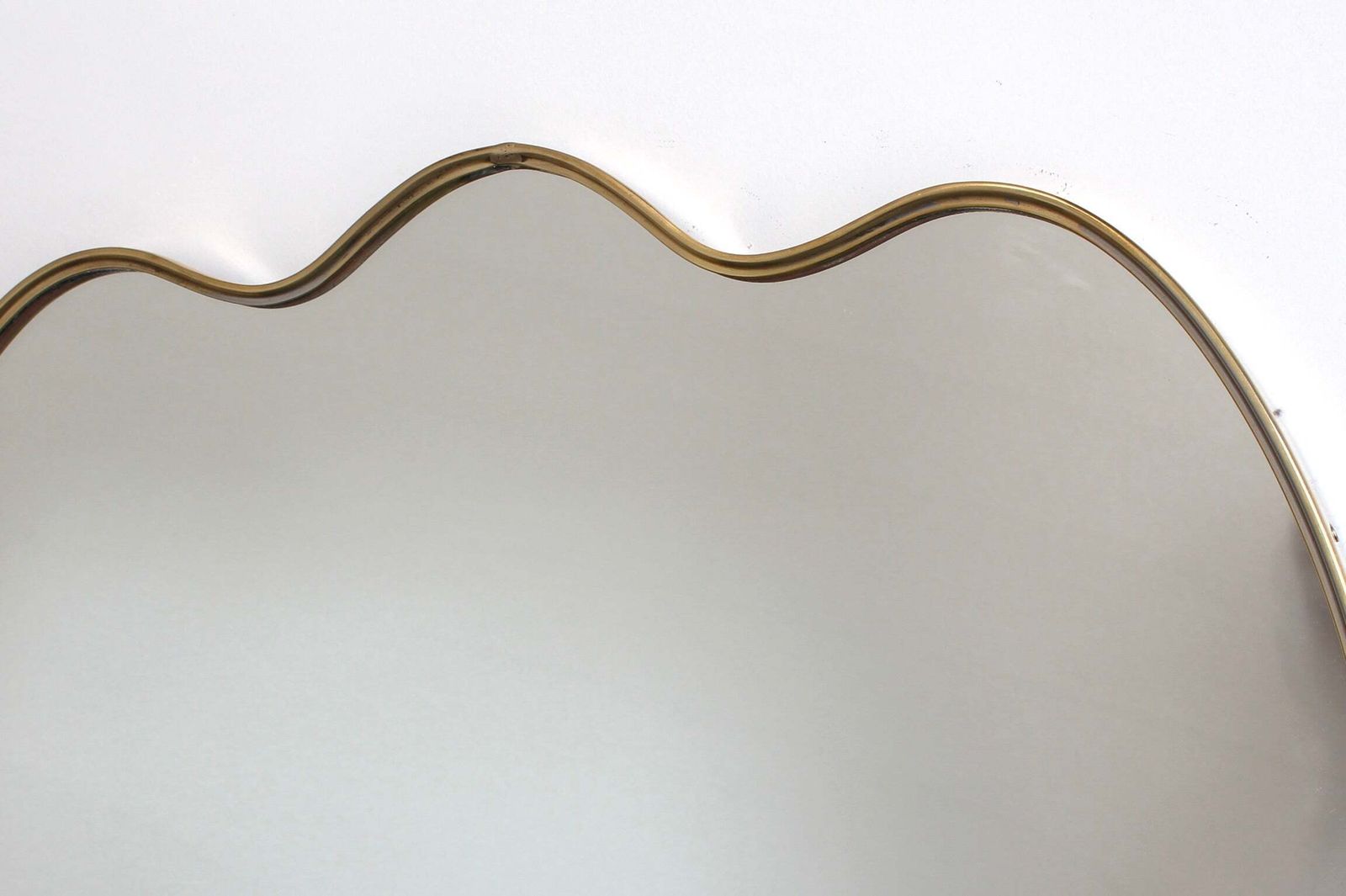 Vintage Italian Wall Mirror With Brass Frame (Circa 1960s) photo 1680.0