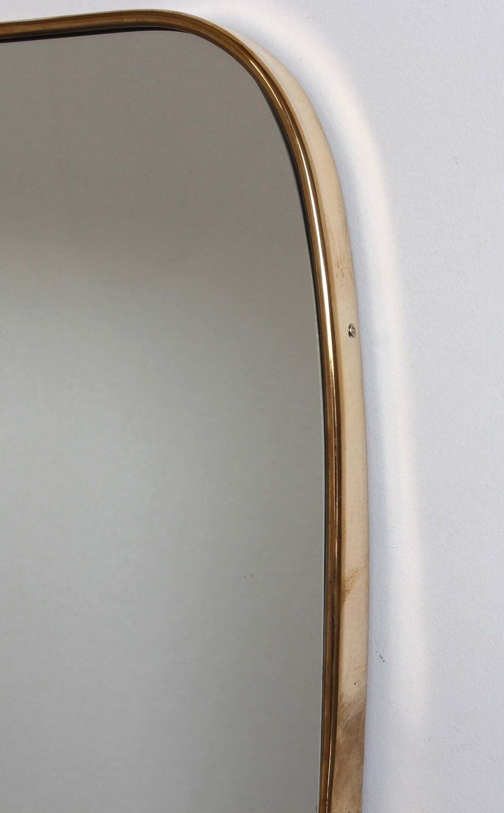 Mid Century Italian Wall Mirror With Brass Frame (Circa 1960s) photo buy