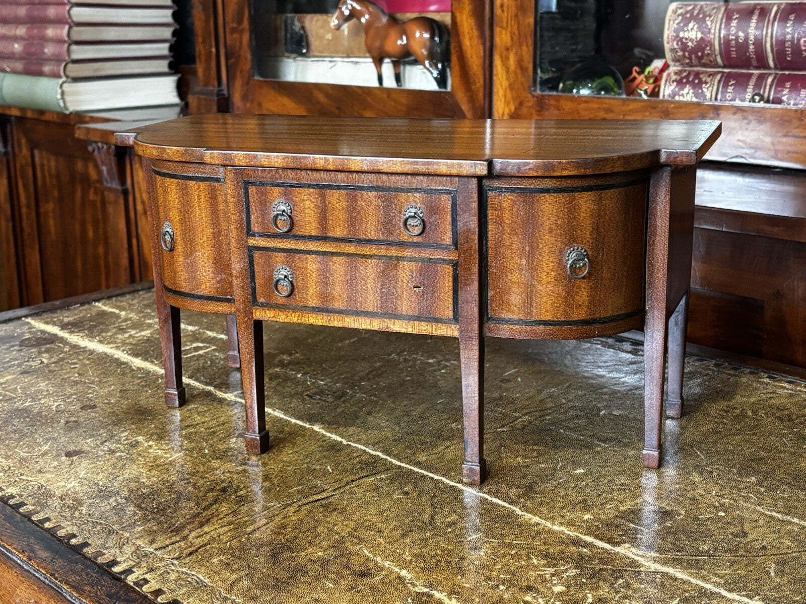 Miniature Georgian Sideboard Jewellery Box Apprentice Piece, Superb Quality.