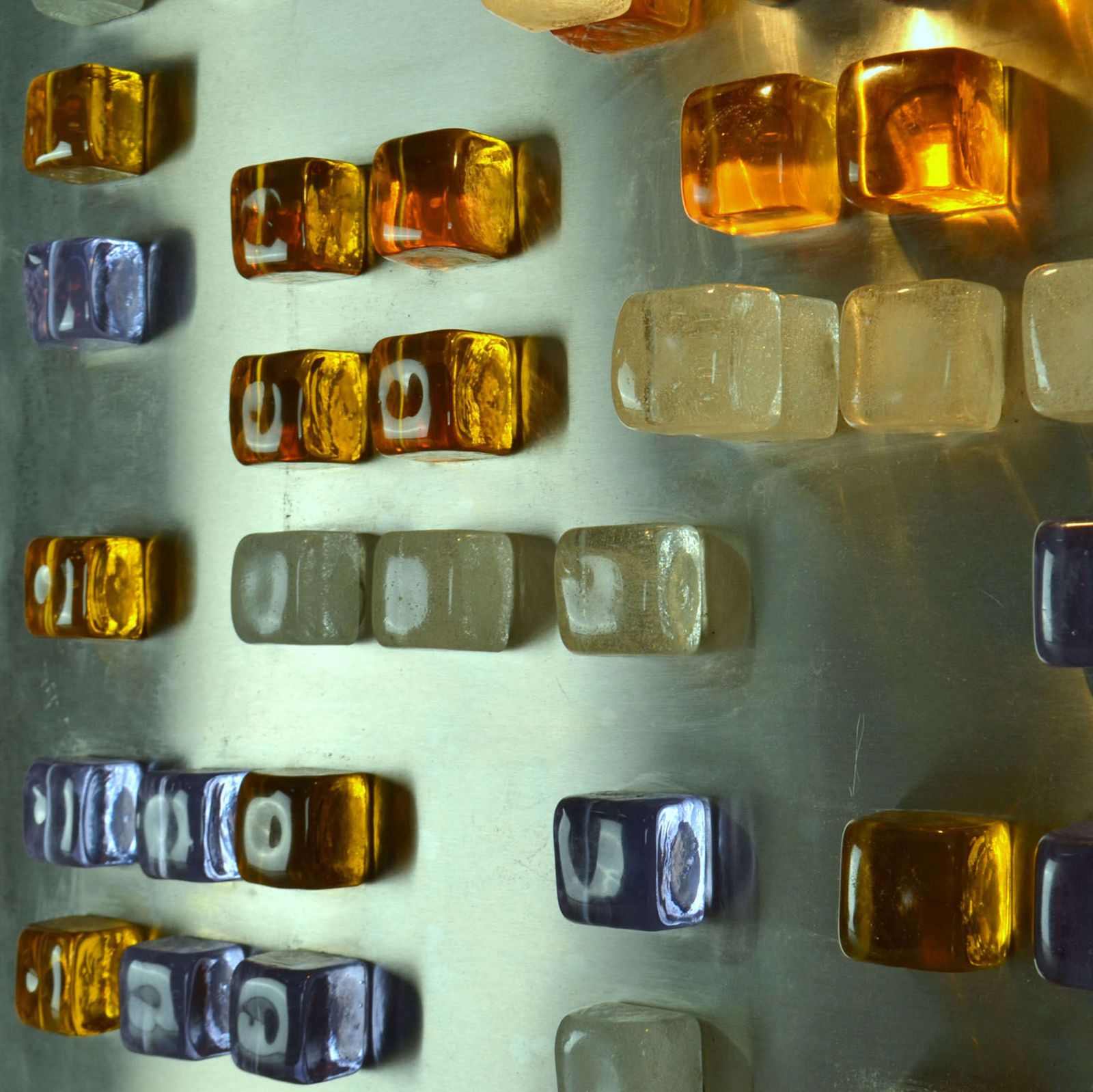 Art Poliarte Wall Art, Light, Glass Cubes, Stainless Steel By Albano Poli photo
