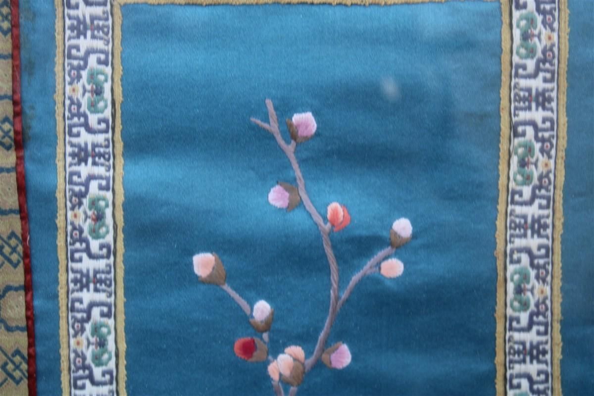 photo furniture Colorful Silk Painting With Embroidered Flowers Birds And Trees China
