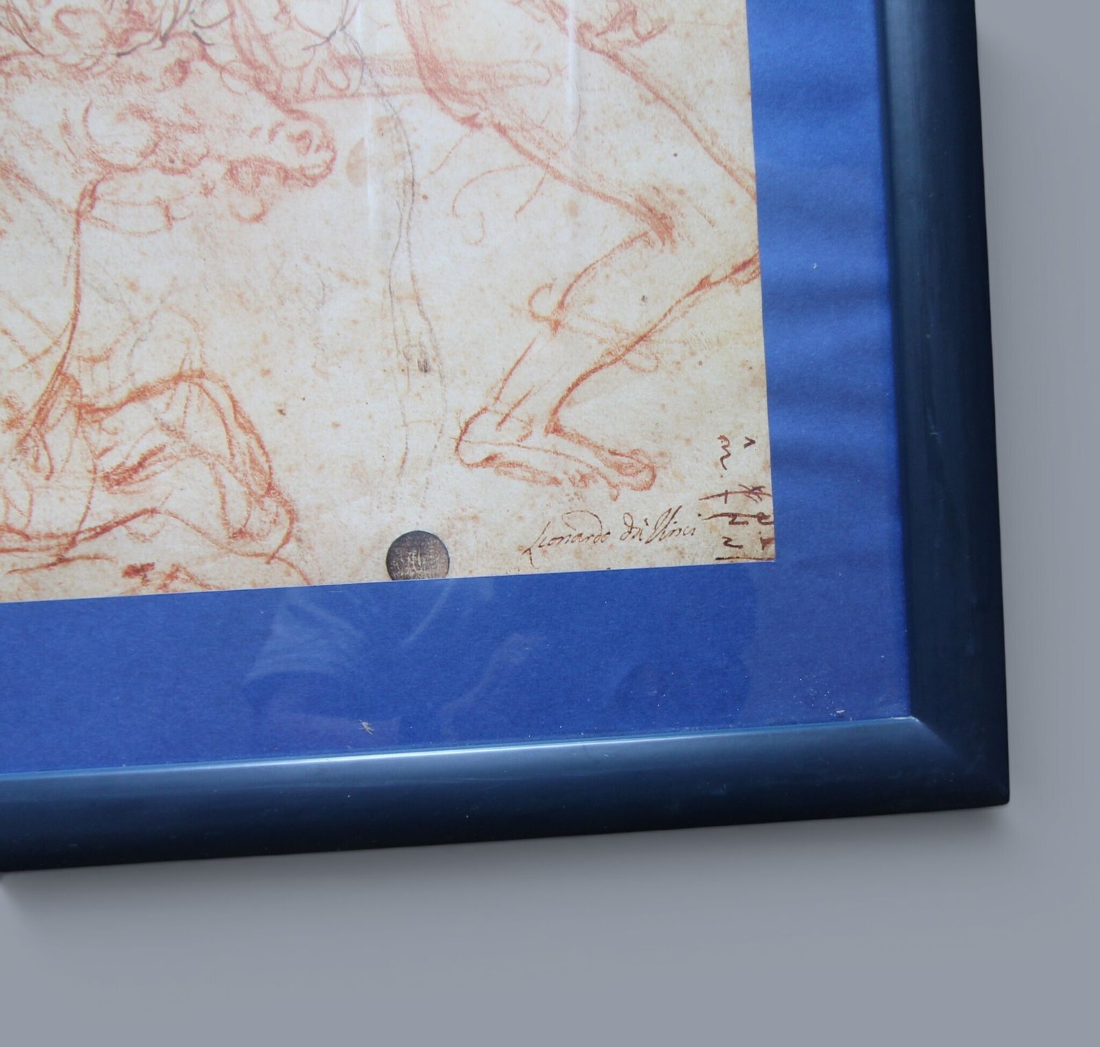 Set Of Three Glazed, Box‑Framed Prints Featuring Iconic Works By Leonardo Da Vinci   Vitruvian Man Anatomical Study The Geometry Of Vision photo buy