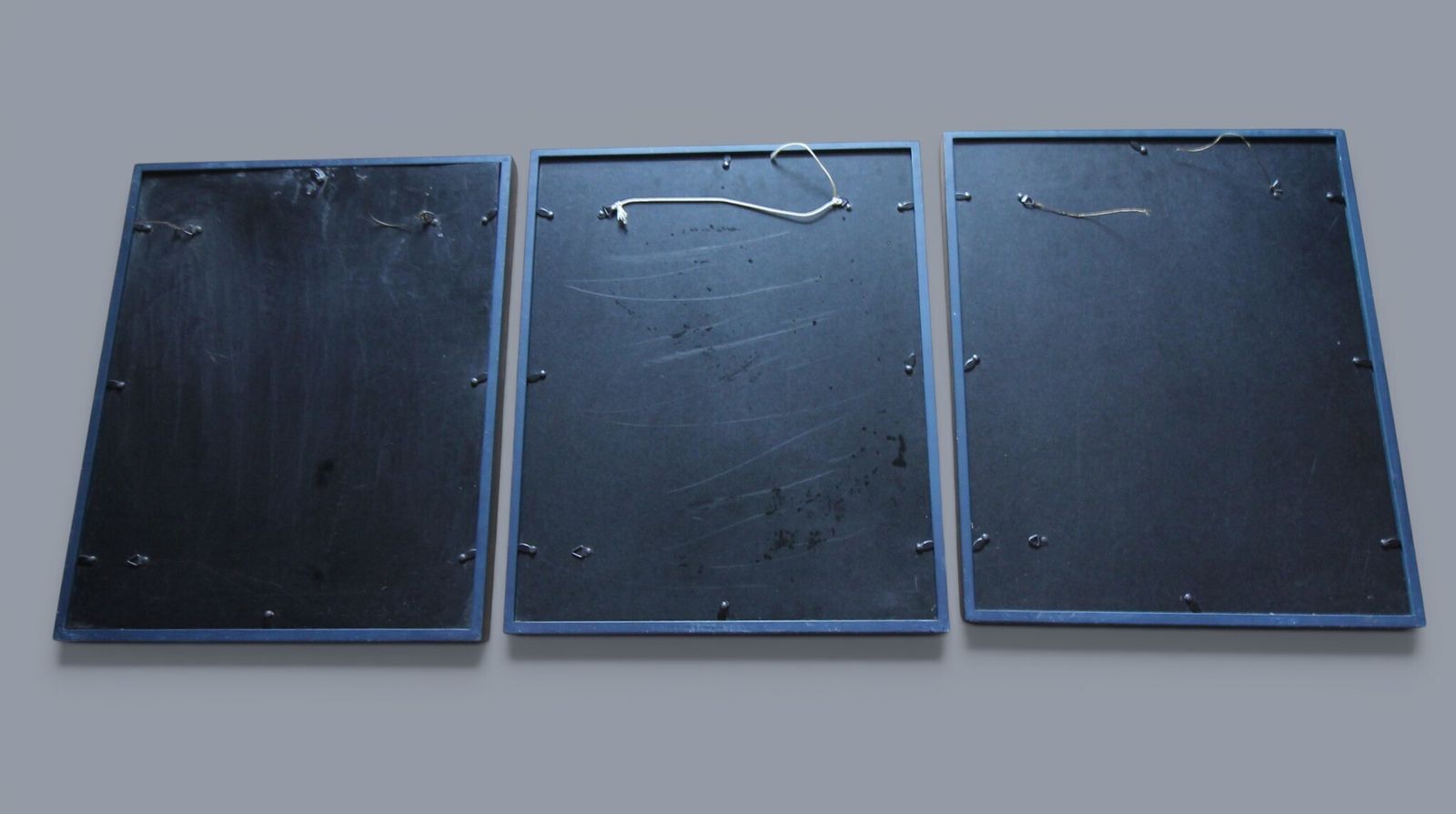 Set Of Three Glazed, Box‑Framed Prints Featuring Iconic Works By Leonardo Da Vinci   Vitruvian Man Anatomical Study The Geometry Of Vision photo vintage