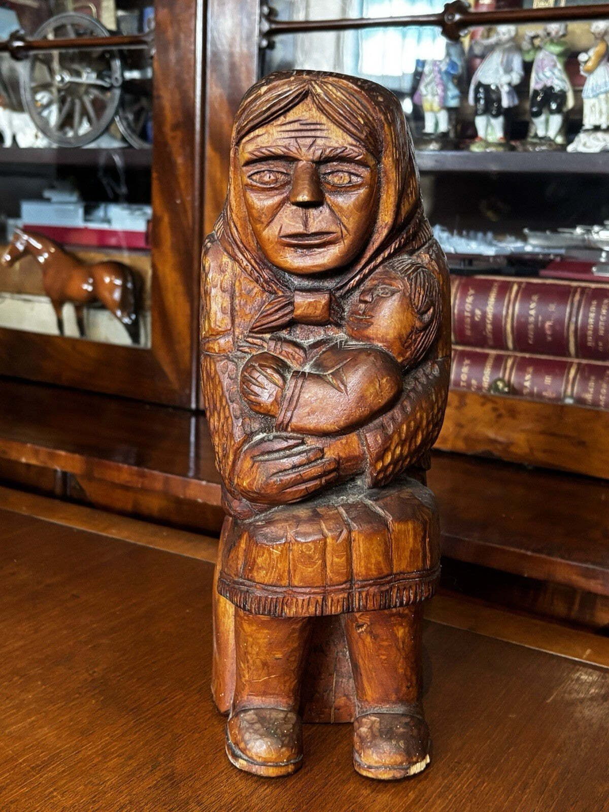 Large Carved Wooden Polish Folk Art By Jerzy Surfyk Signed & Dated 1978 photo furniture