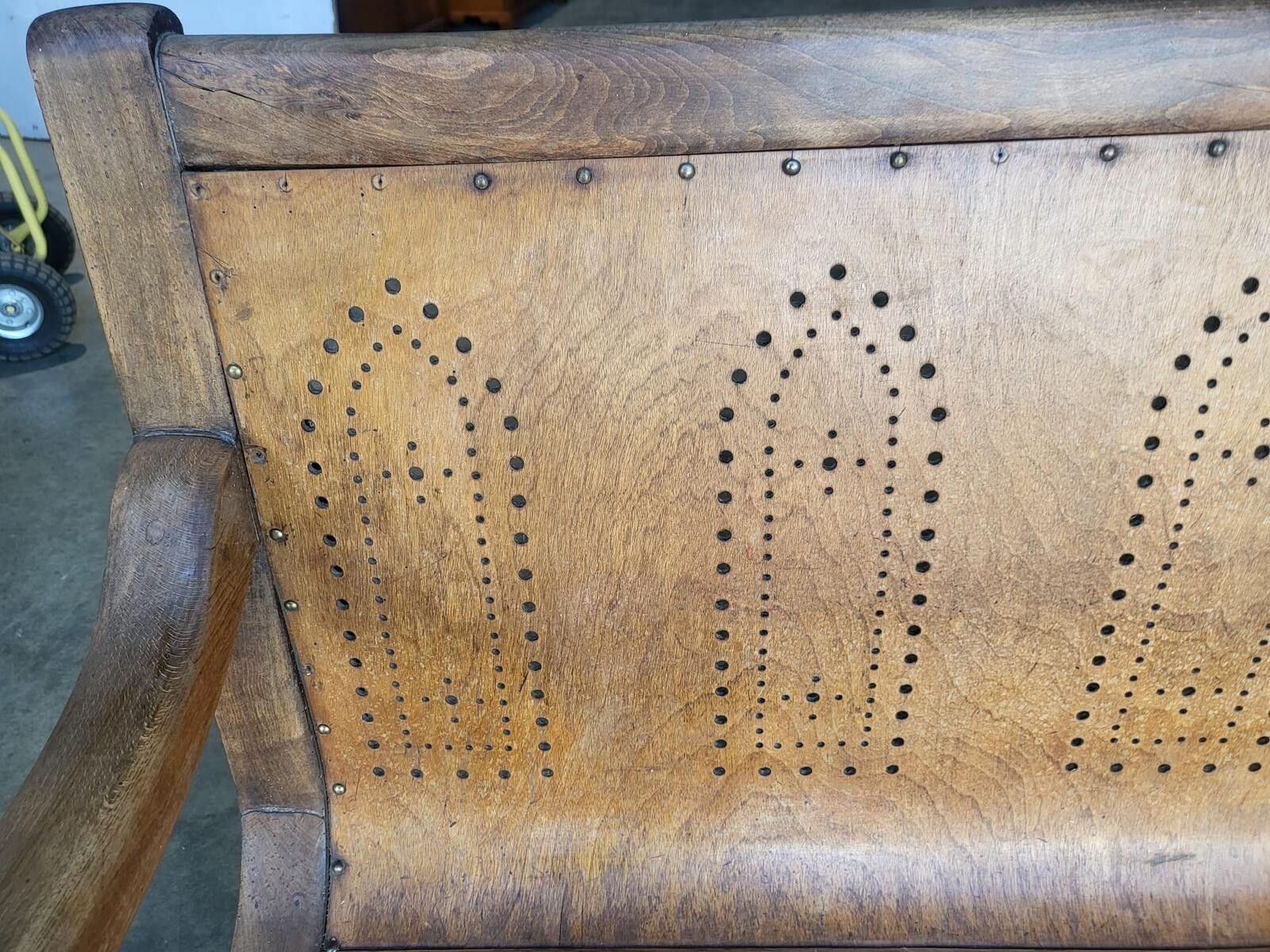 Antique Arts And Crafts Bentwood Church Pub Bench Seat photo furniture