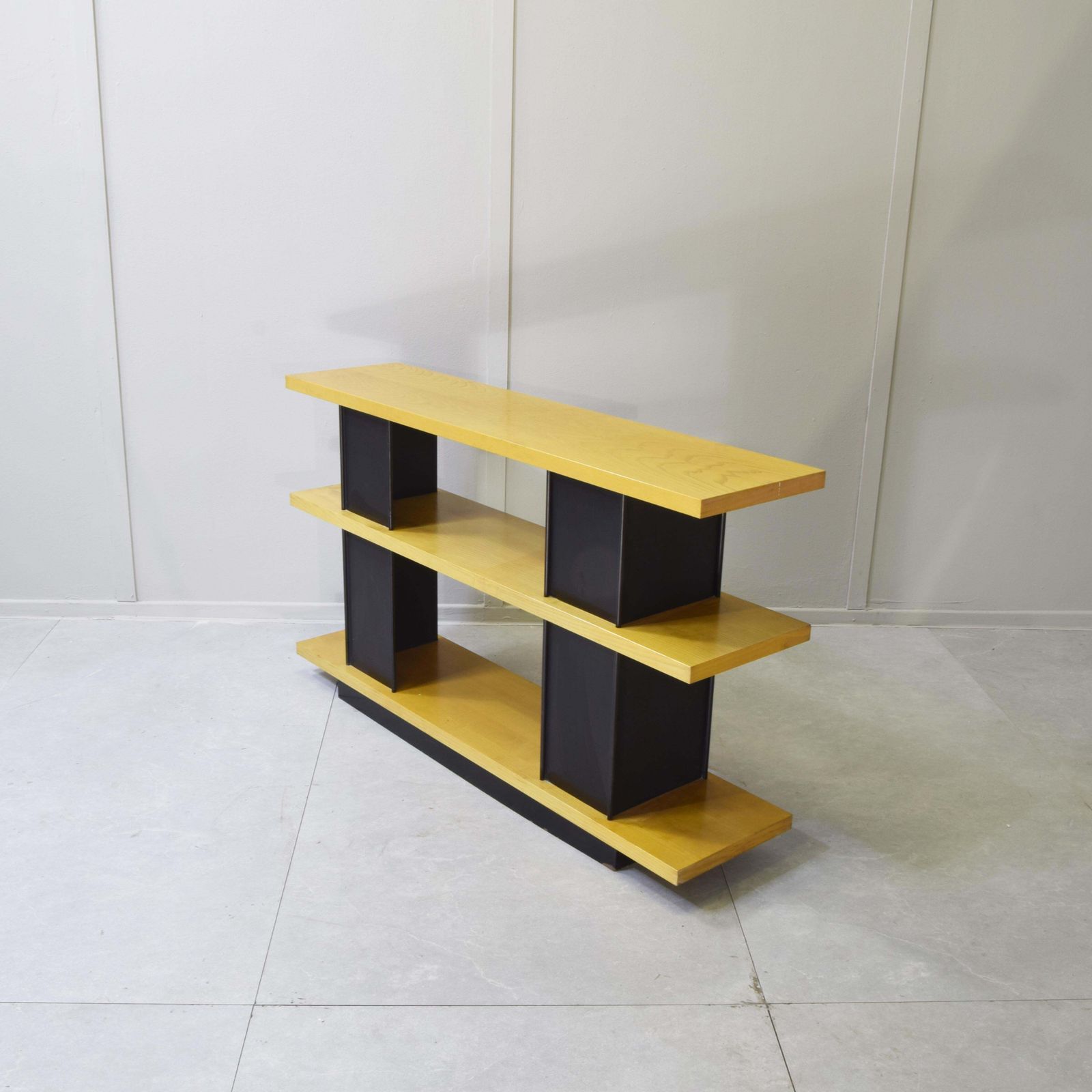 Furniture Mid Century Modern Maple And Metal Console Table By Charlotte Perriand photo