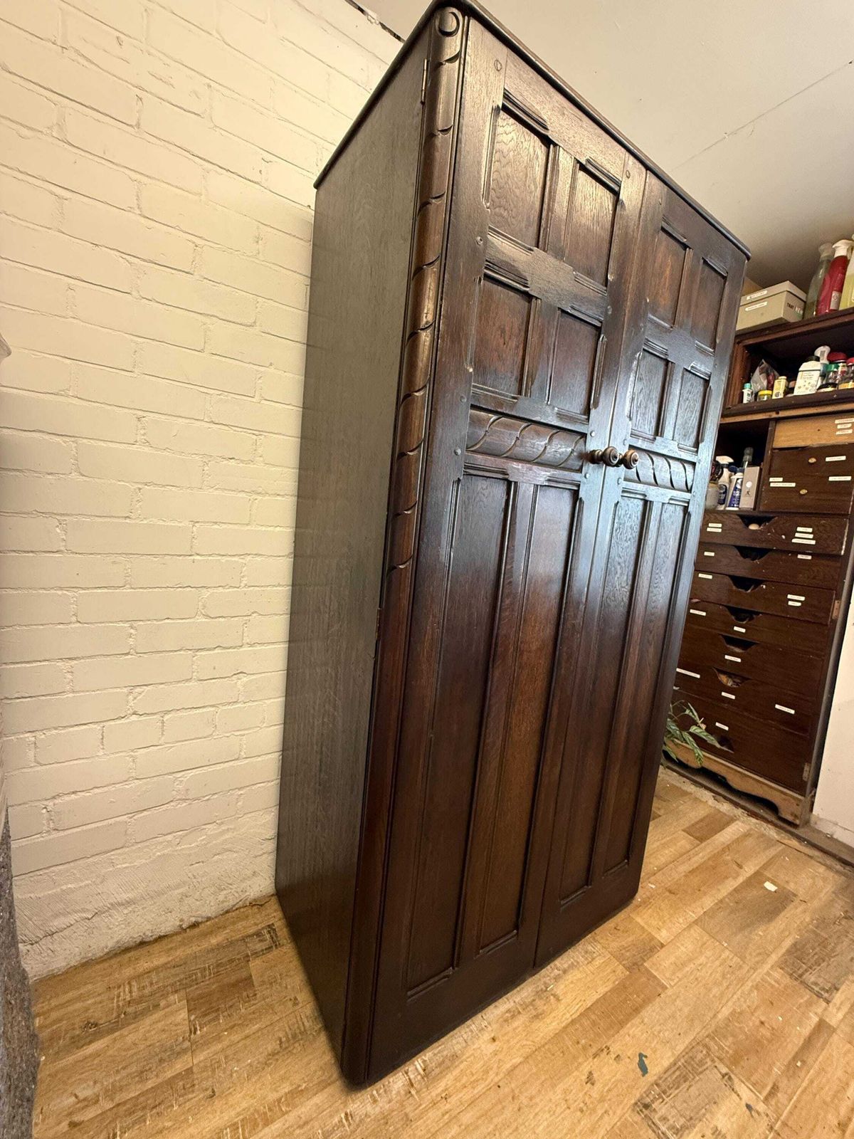 Early Ercol Solid Oak Wardrobe | C.1951–1957 photo for sale