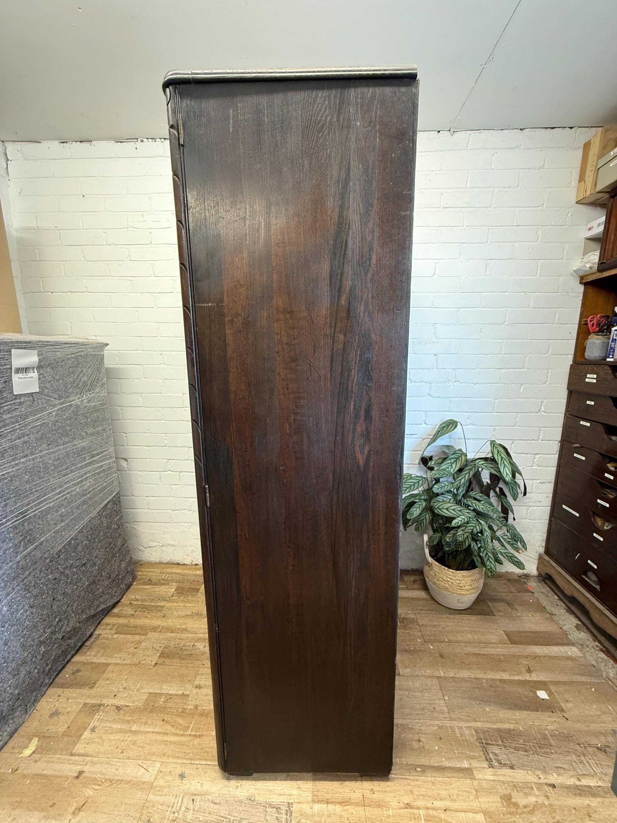 Furniture Early Ercol Solid Oak Wardrobe | C.1951–1957 photo