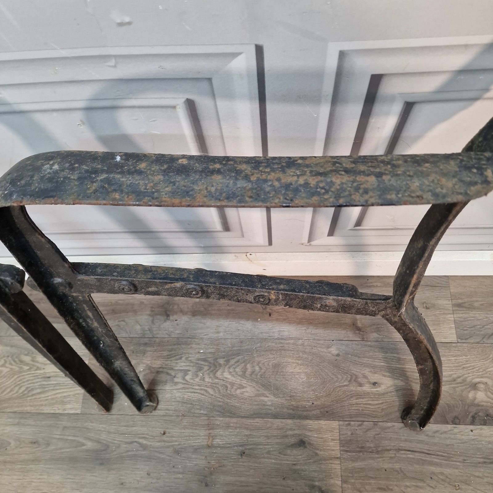 Pair Vintage Cast Iron Bench Ends Victorian Style Garden Seat Supports Frames photo vinterior