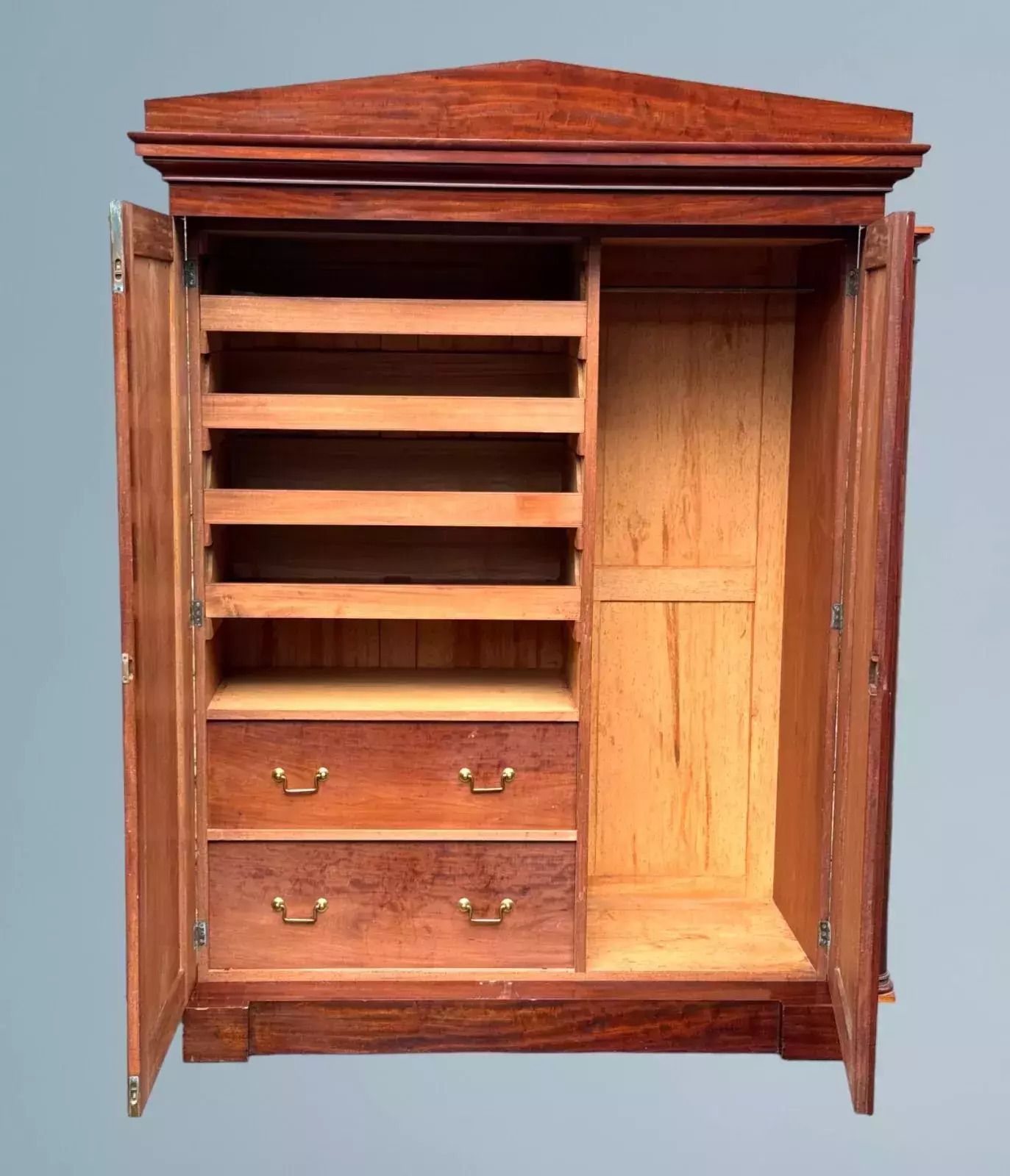 A Large Victorian Mahogany Two Door Wardrobe Of Exceptional Quality photo 1170.0
