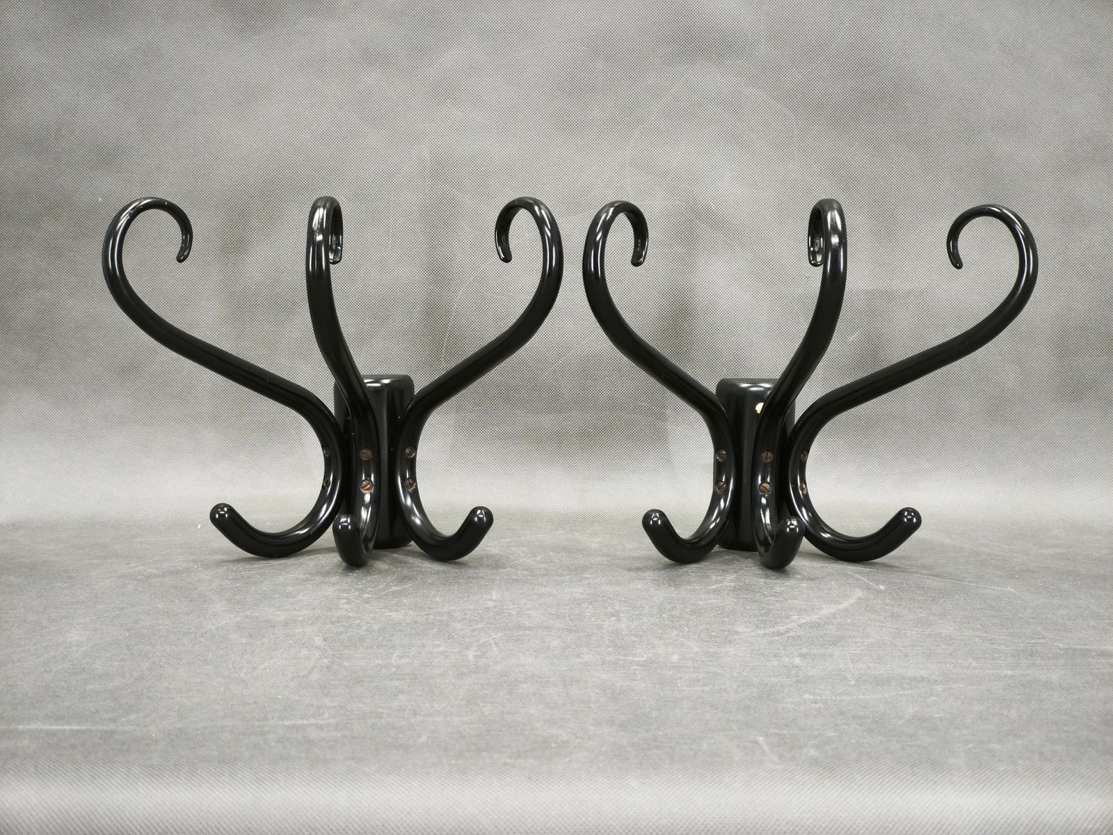 Pair Of Bentwood Wall Hooks, Czechoslovakia, 1940s–1950s photo furniture