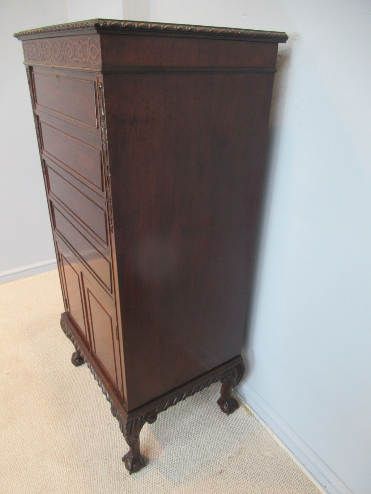 A 1920s   Mahogany  Music Or File Cabinet photo for sale