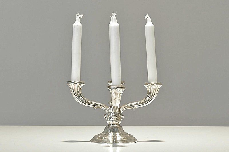 Silver 4 Armed Chandelier, Germany, 1935 photo furniture