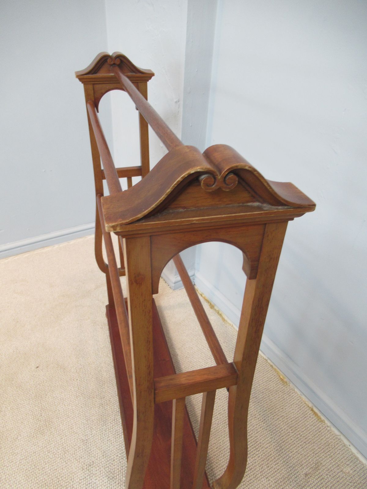 Victorian Walnut Towel Rail   1890s photo Home Decor