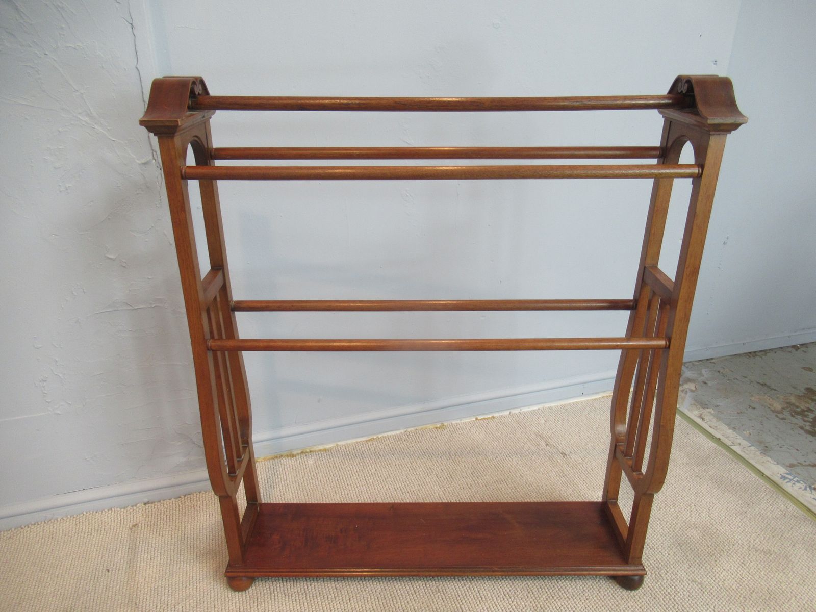 Victorian Walnut Towel Rail   1890s photo 180.0