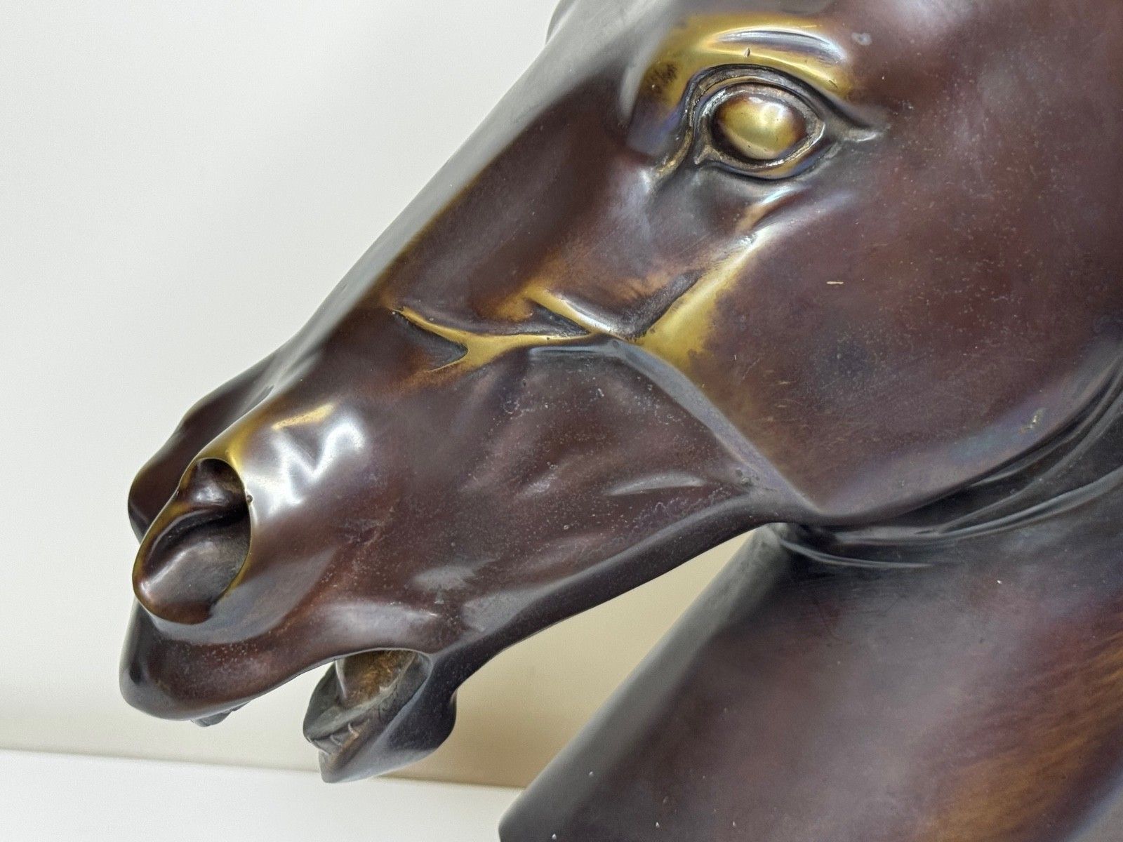 Kunst Mid-Century Italiaans bronzen paardenhoofd ca. 1950 naar Raffaello Romanelli photo