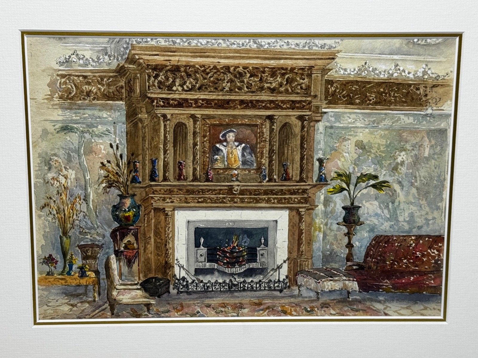 The Chimneypiece Long Gallery, Westwood House, Westwood Park, Worcestershire photo furniture