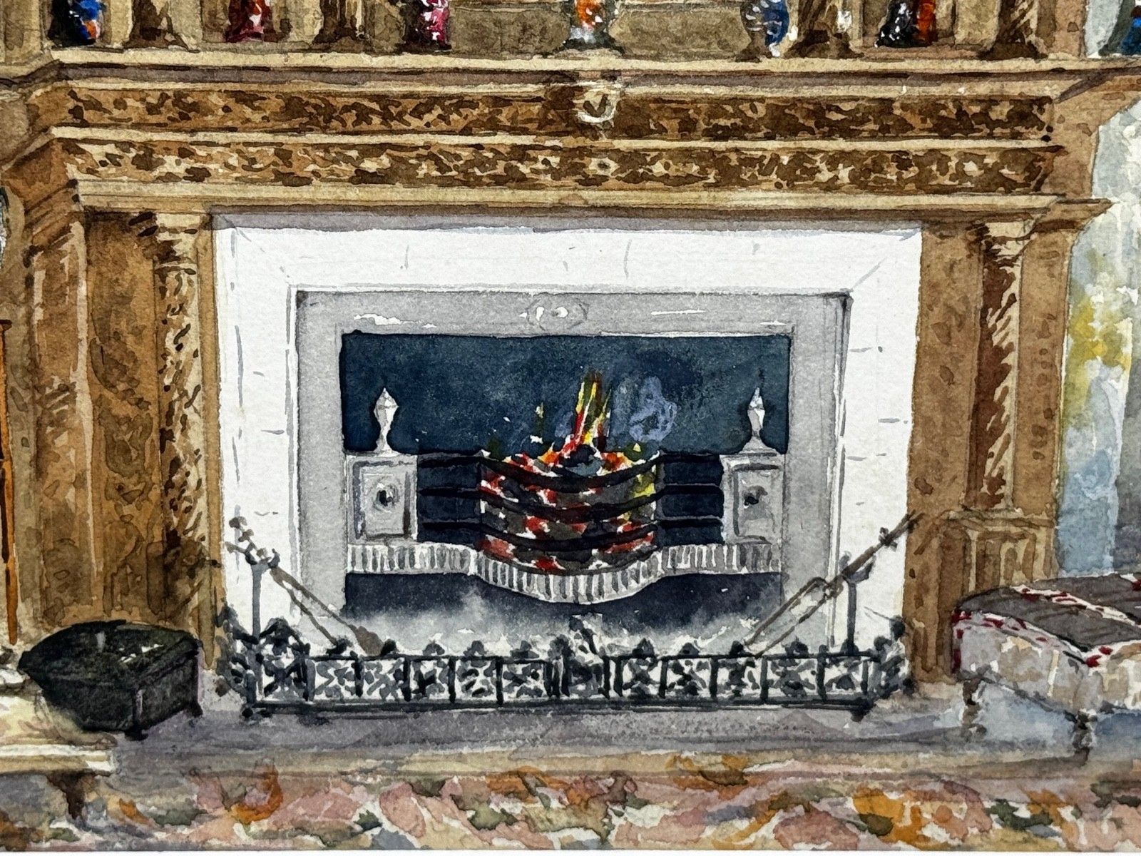 The Chimneypiece Long Gallery, Westwood House, Westwood Park, Worcestershire photo Kunst