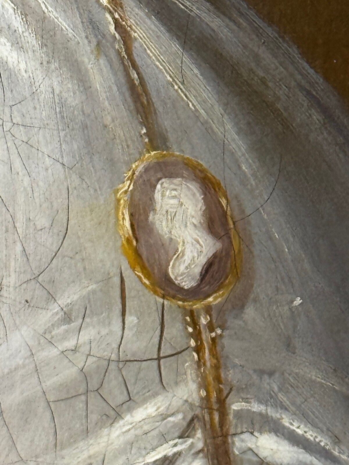 photo vinterior Large Early 19th Century Oil Portrait Lady Sara Losh 1785–1853 Architect & Designer