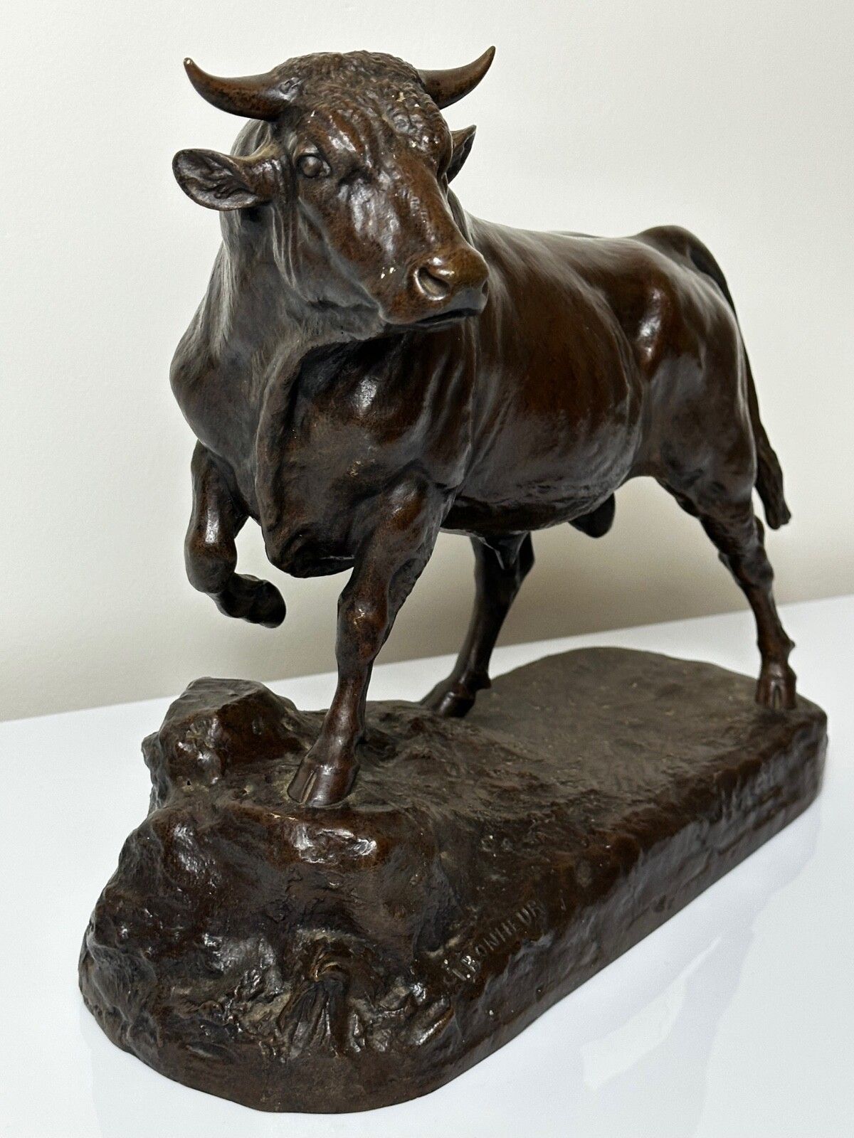 19th Century Sculpture French Bronze Standing Prized Bull By Isidore Jules Bonheur photo furniture
