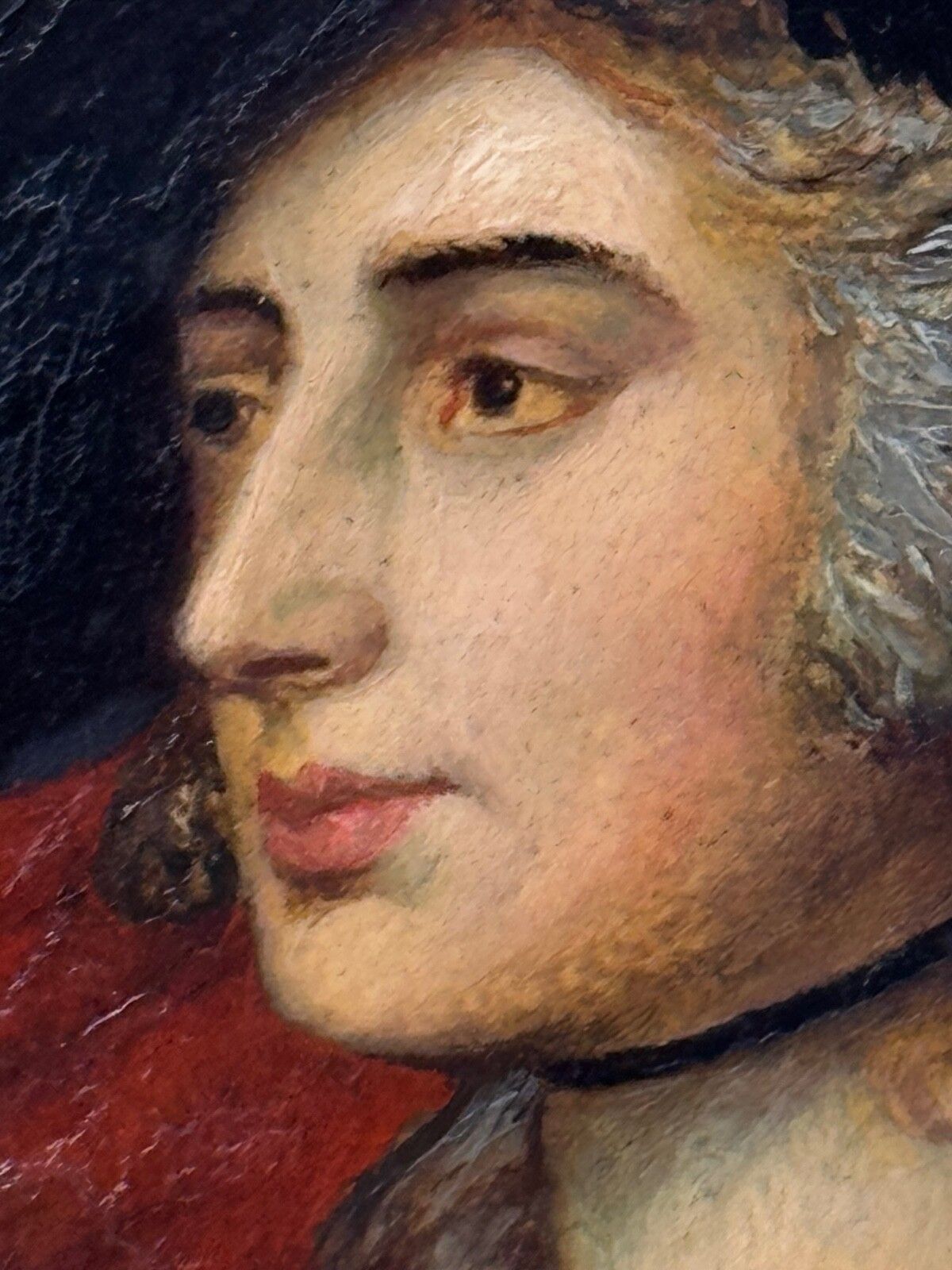 19th Century Oil Portrait Welsh Actress Sarah Siddons Née Kemble After Thomas Gainsborough photo Art