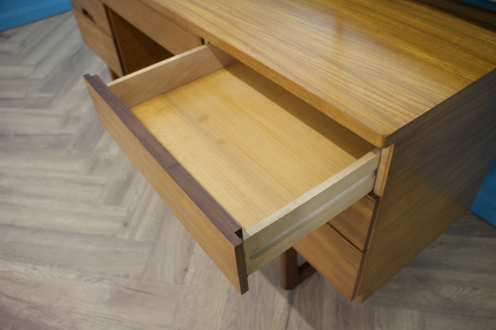 Mid Century Teak Dressing Table Or Desk From Uniflex, 1960s #1790 photo vintage