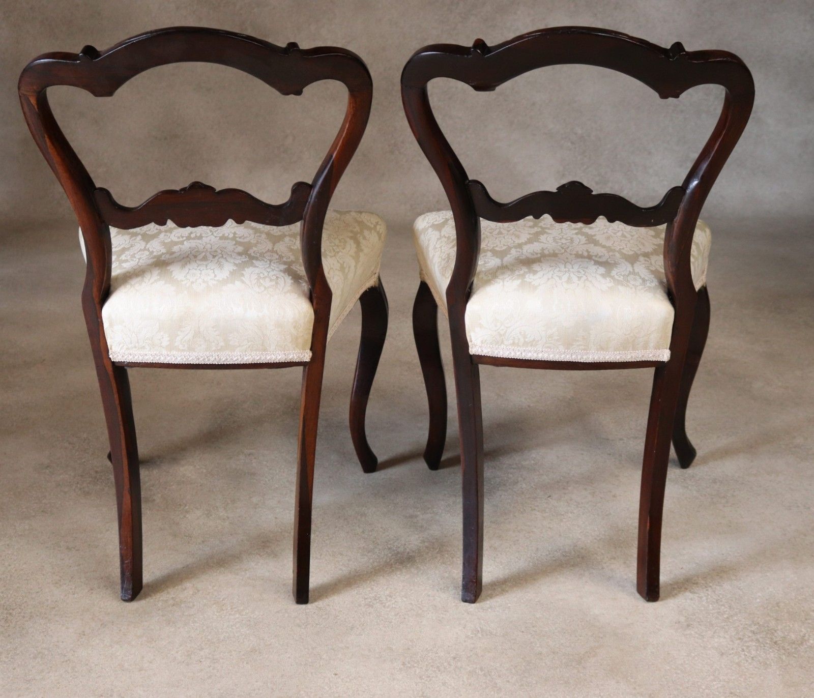 Set Of 4 Antique Victorian Rosewood Balloon Back Dining Chairs photo buy
