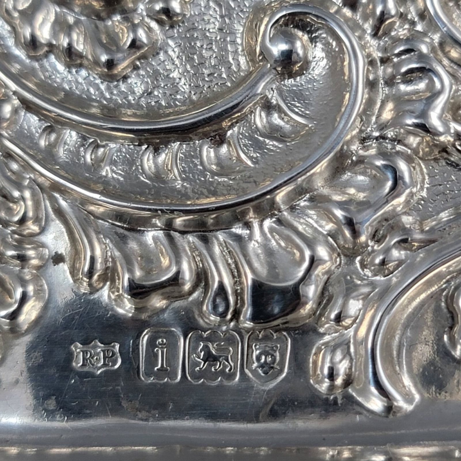 Edwardian Sterling Silver Card Tray By Robert Pringle & Sons, London 1904 photo 749.98