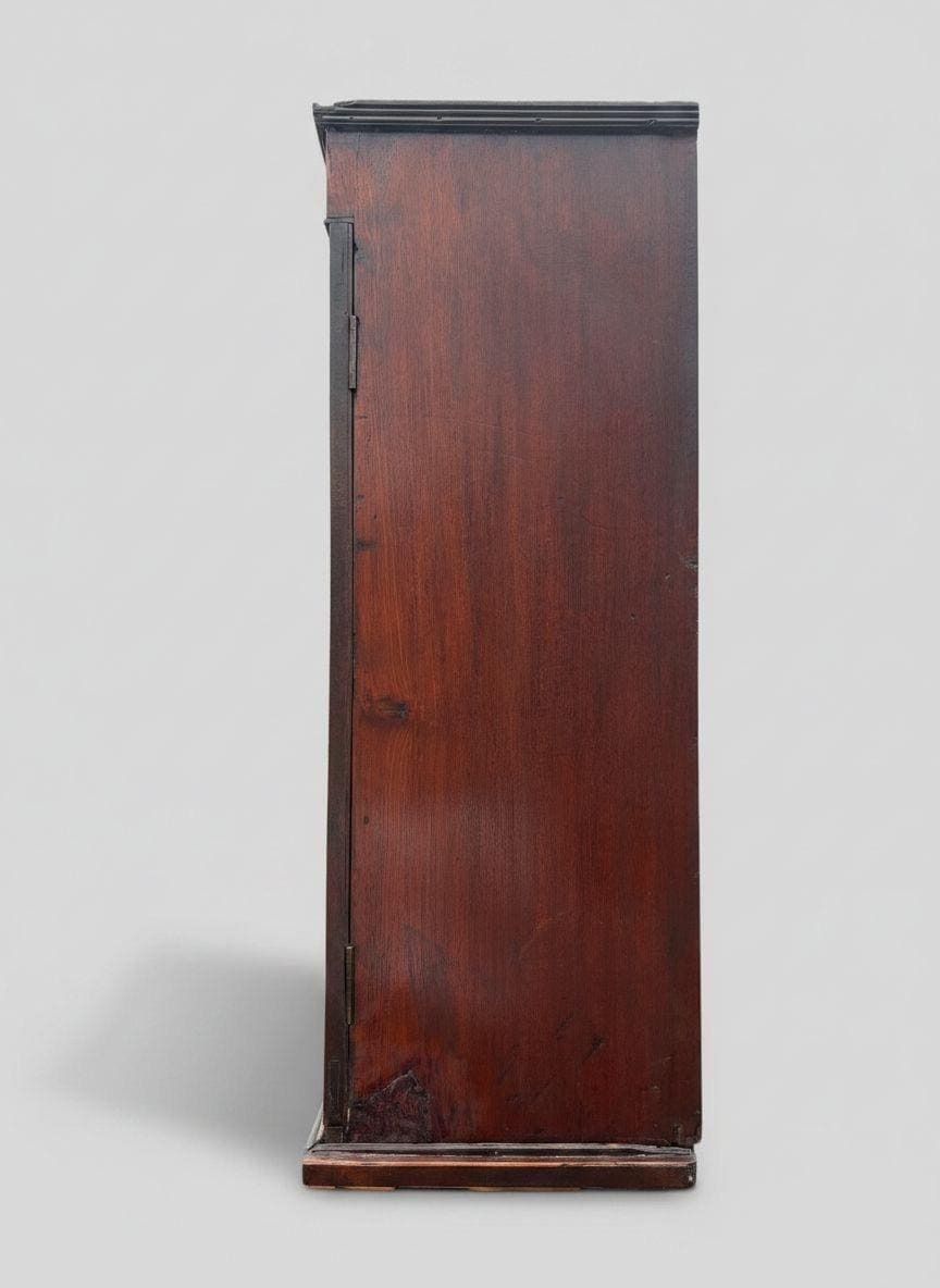 Beautiful Georgian Mahogany Inlaid Secretaire Bookcase, Classic 18th Century British Furniture Desk Design photo Furniture