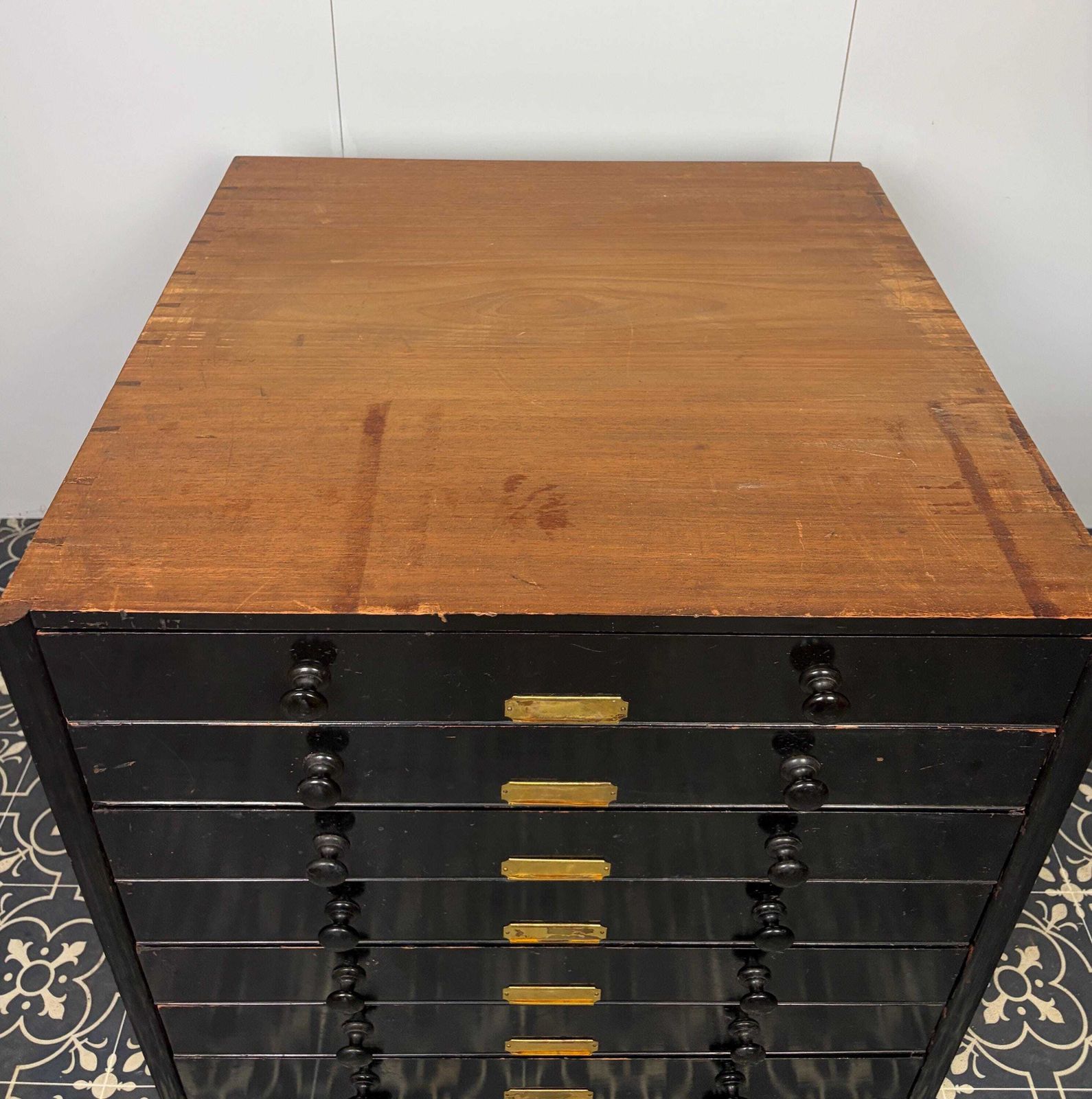 Antique Victorian Museum Specimen Collector Cabinet photo vintage